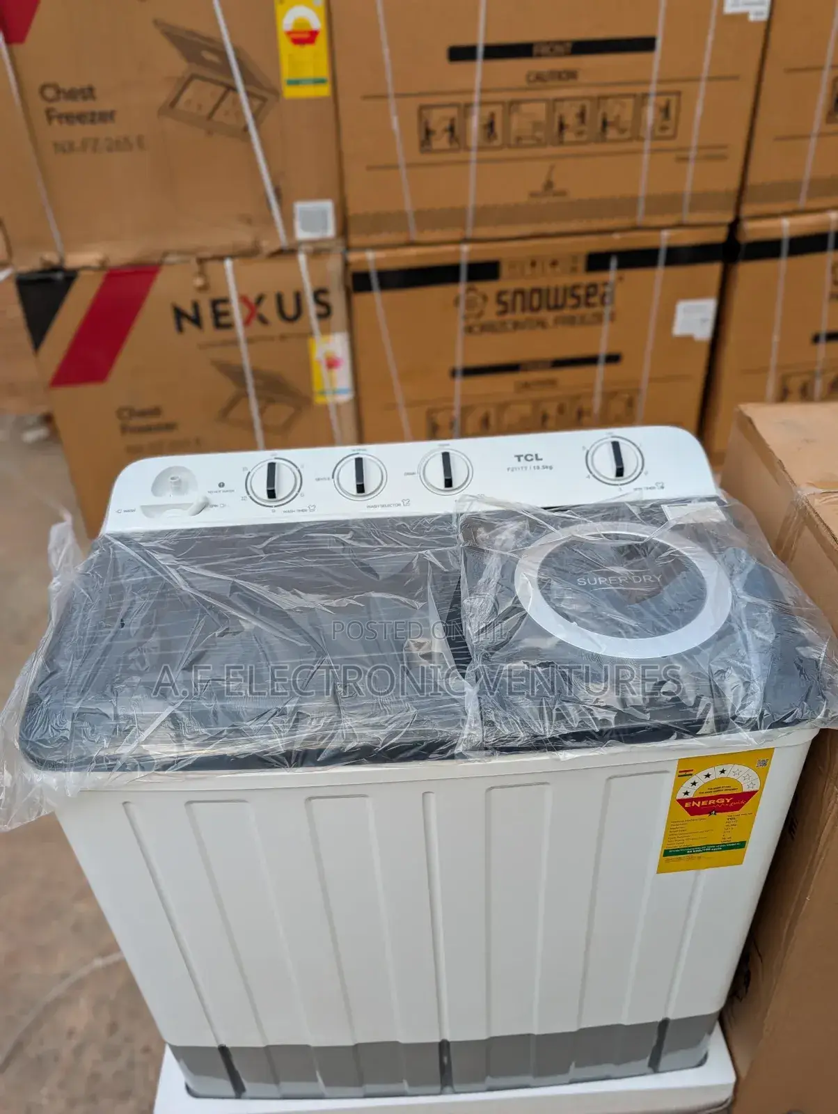 TCL 10.5kg Twin Tub Semi-Automatic Top Load Washing Machine