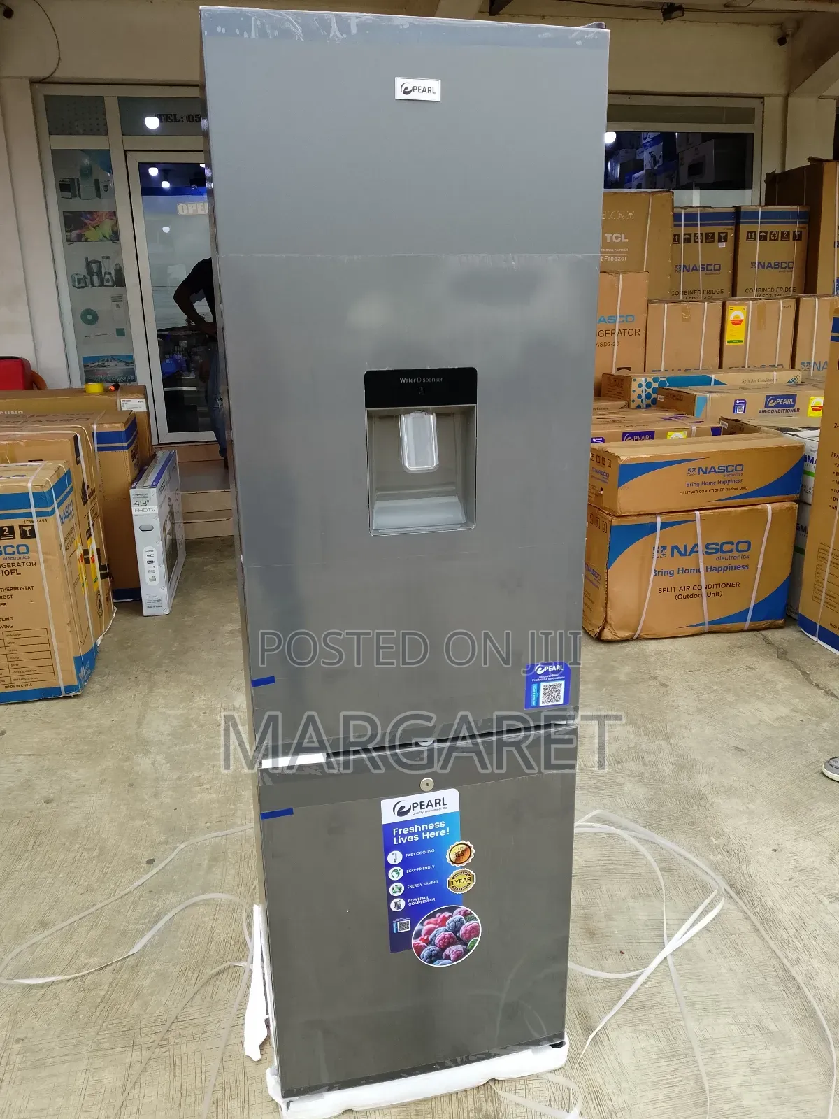 262 Litters Double Door Fridge Pearl