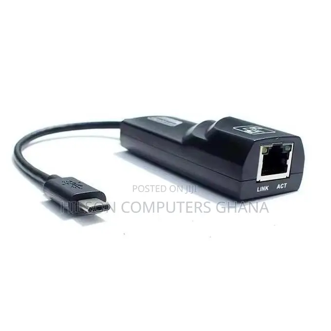 Type C 3.0 Ethernet High-Speed Network Adapter 10/100/1000mbps - Black