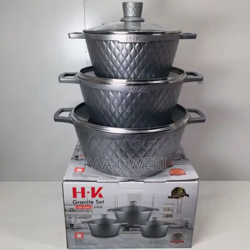 Original H·Vk Granite Die-Cast Cookware Set – 12pcs