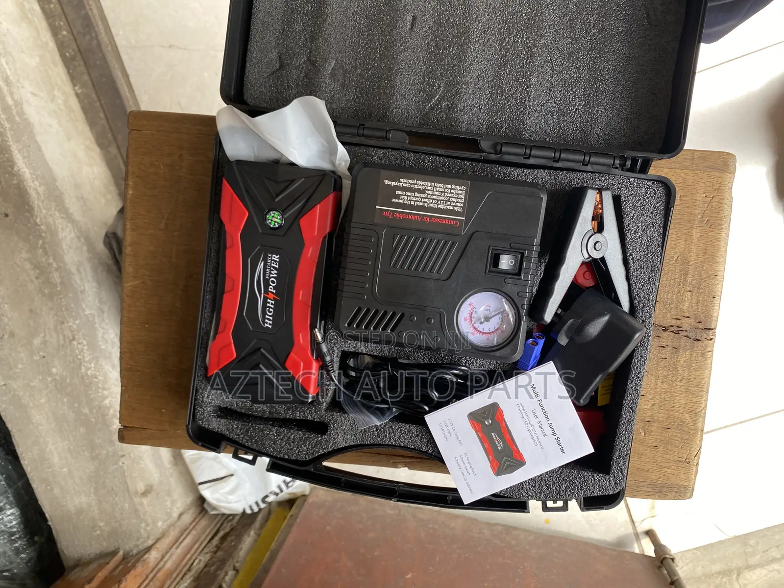 Car Jump Starter With Tyre / Tire Inflator
