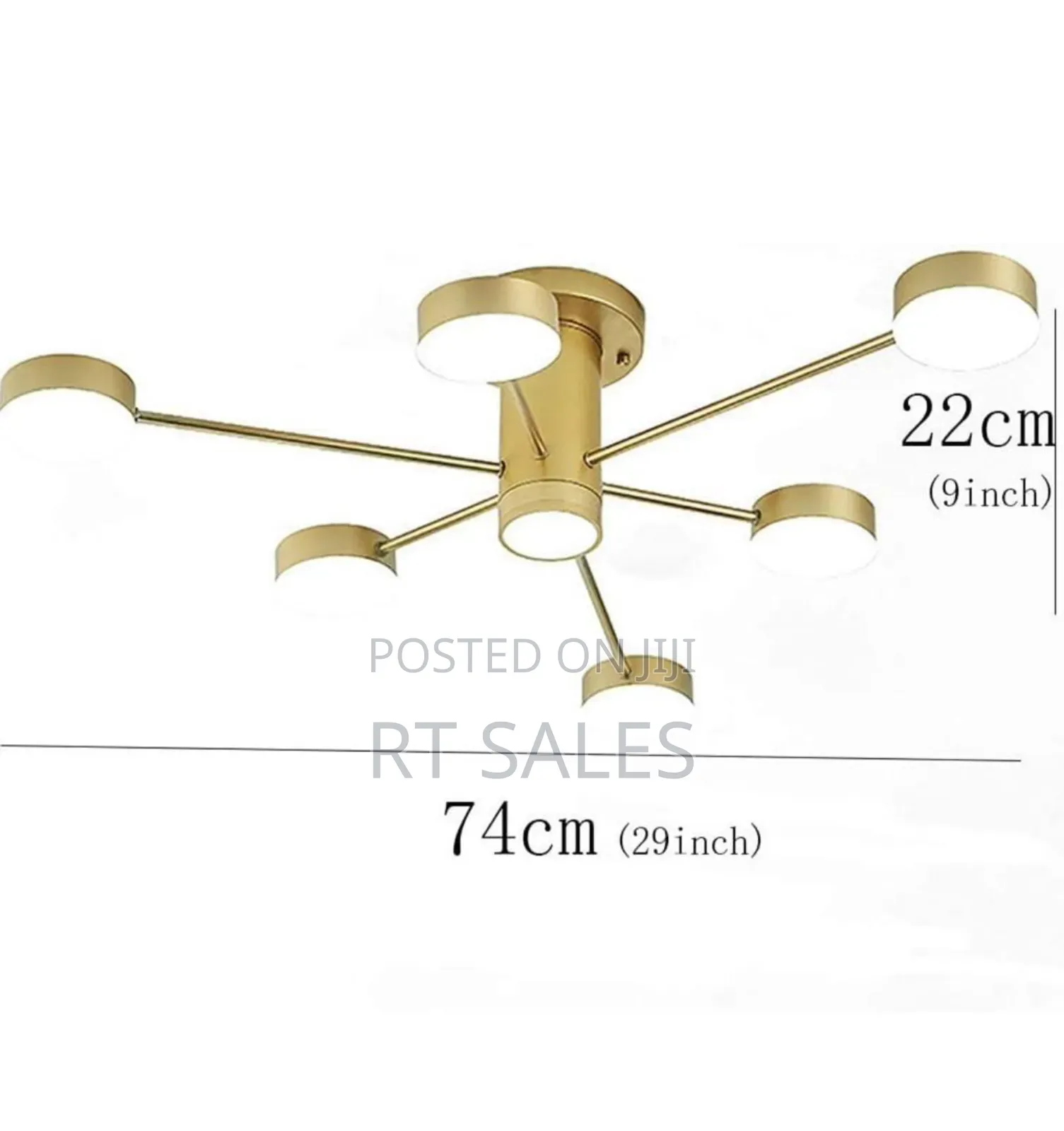 6 Head Luxurious Golden Chandelier Light