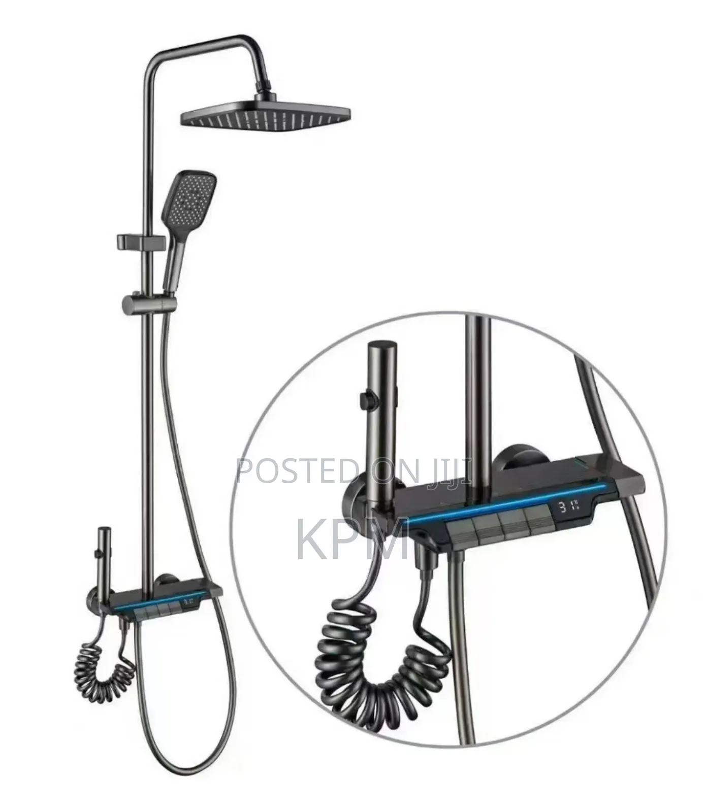 4plugs Flat Panel Turbo Piano Overhead Accurate Temperature Led Shower