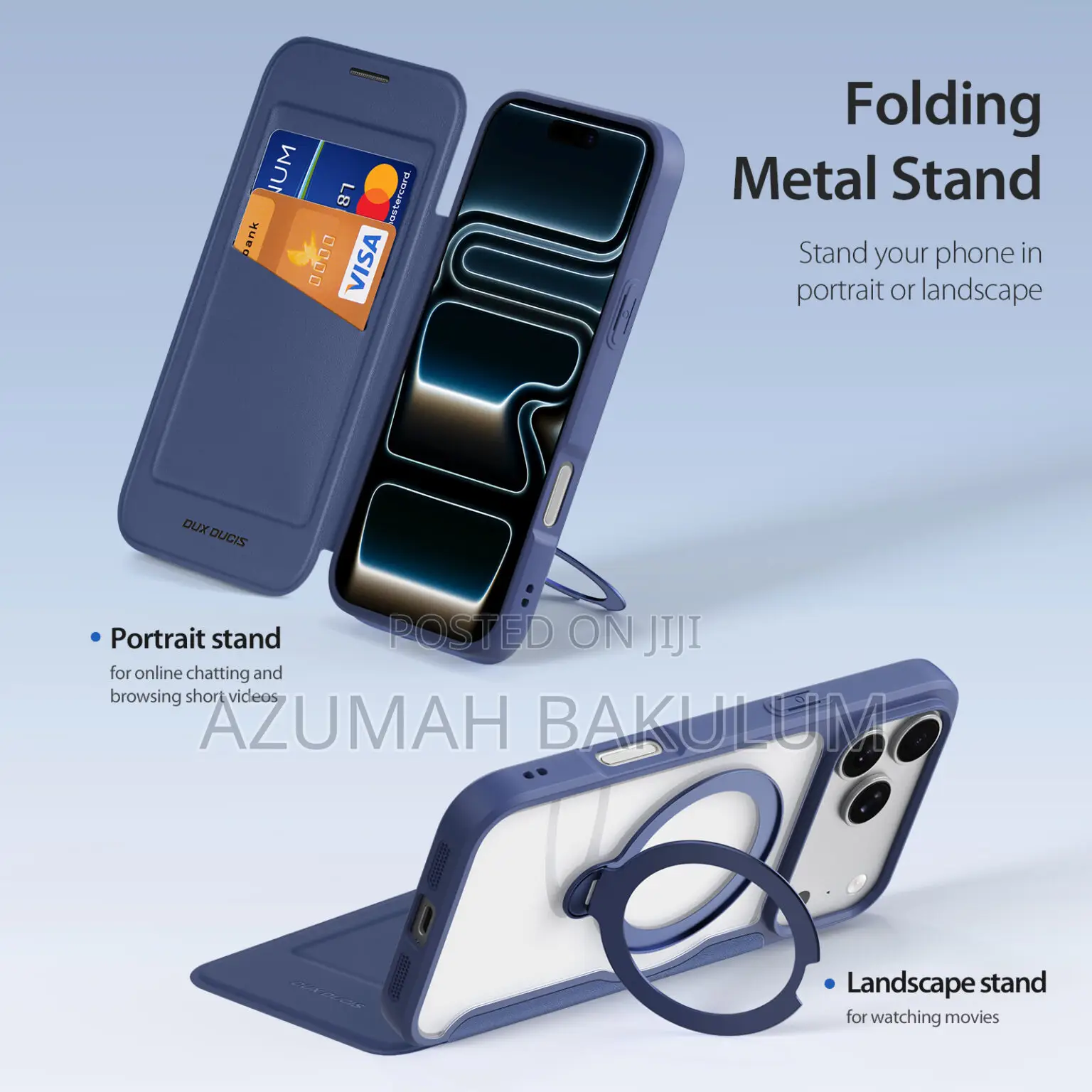 17 Pro Max | 17 Pro Folio Ring Stand Magnetic Flip Cover