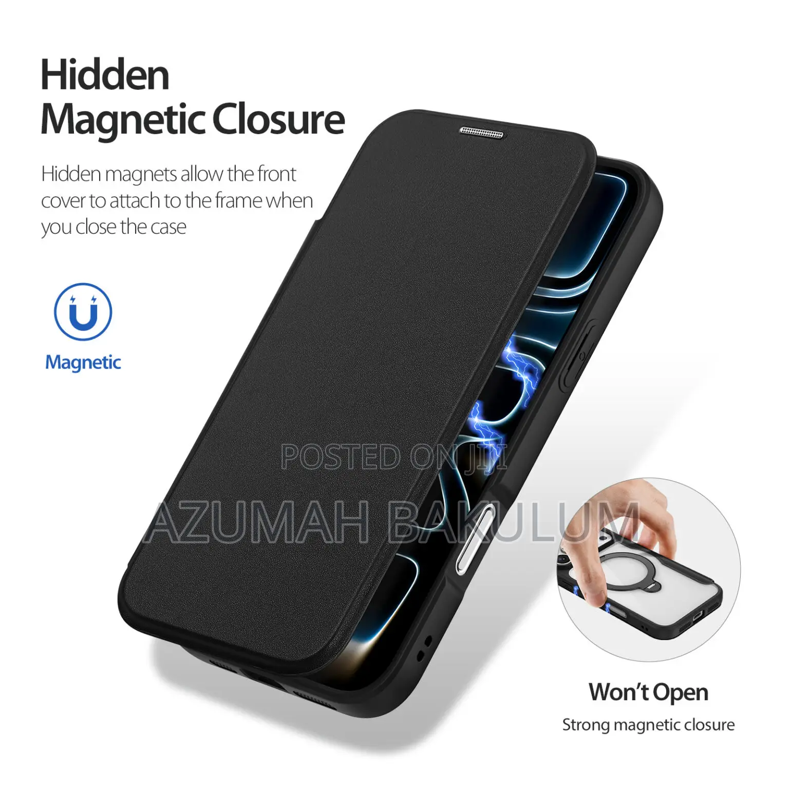 17 Pro Max | 17 Pro Folio Ring Stand Magnetic Flip Cover