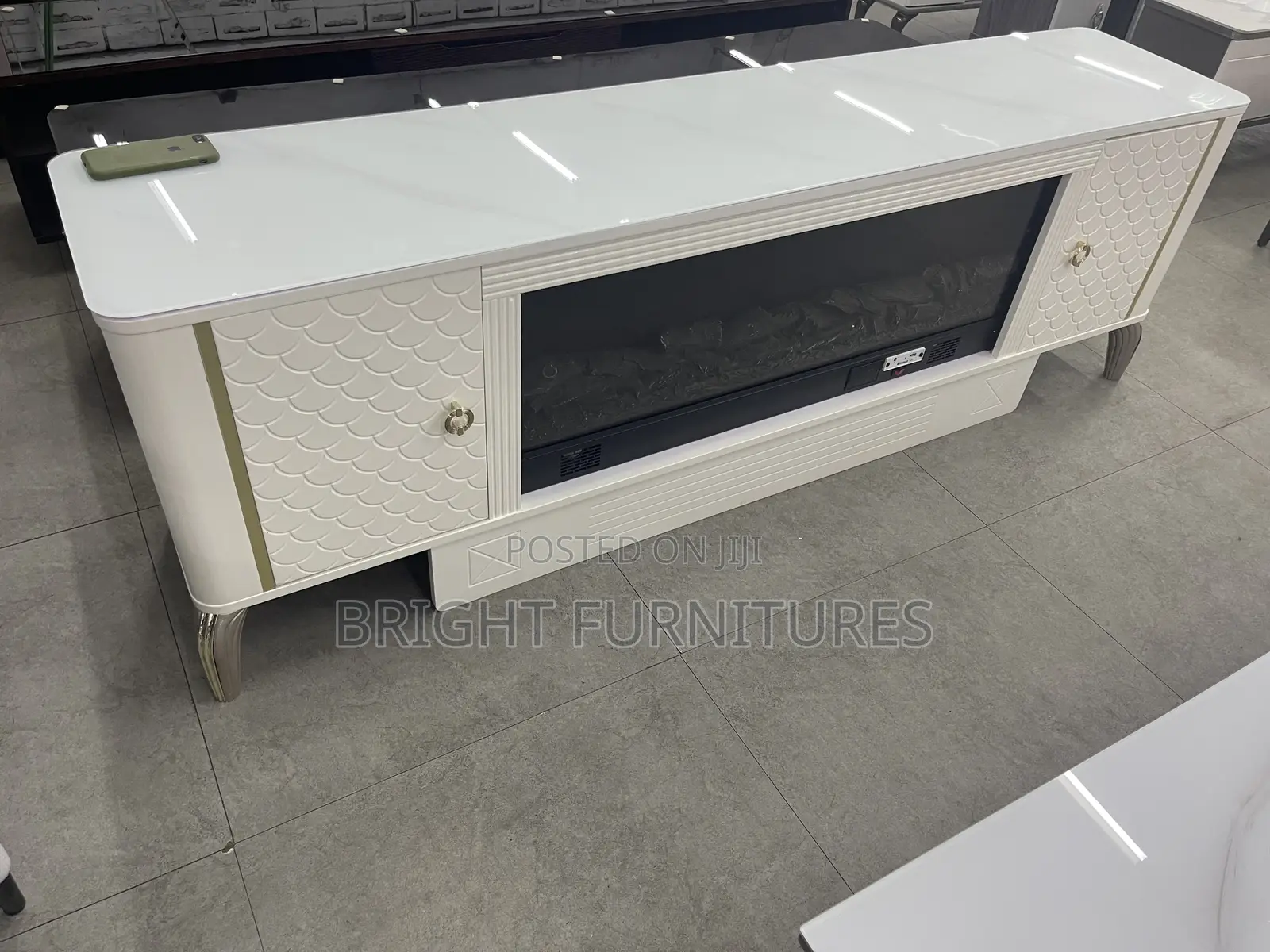 Electronic Wooden Tv Stand With Bluetooth