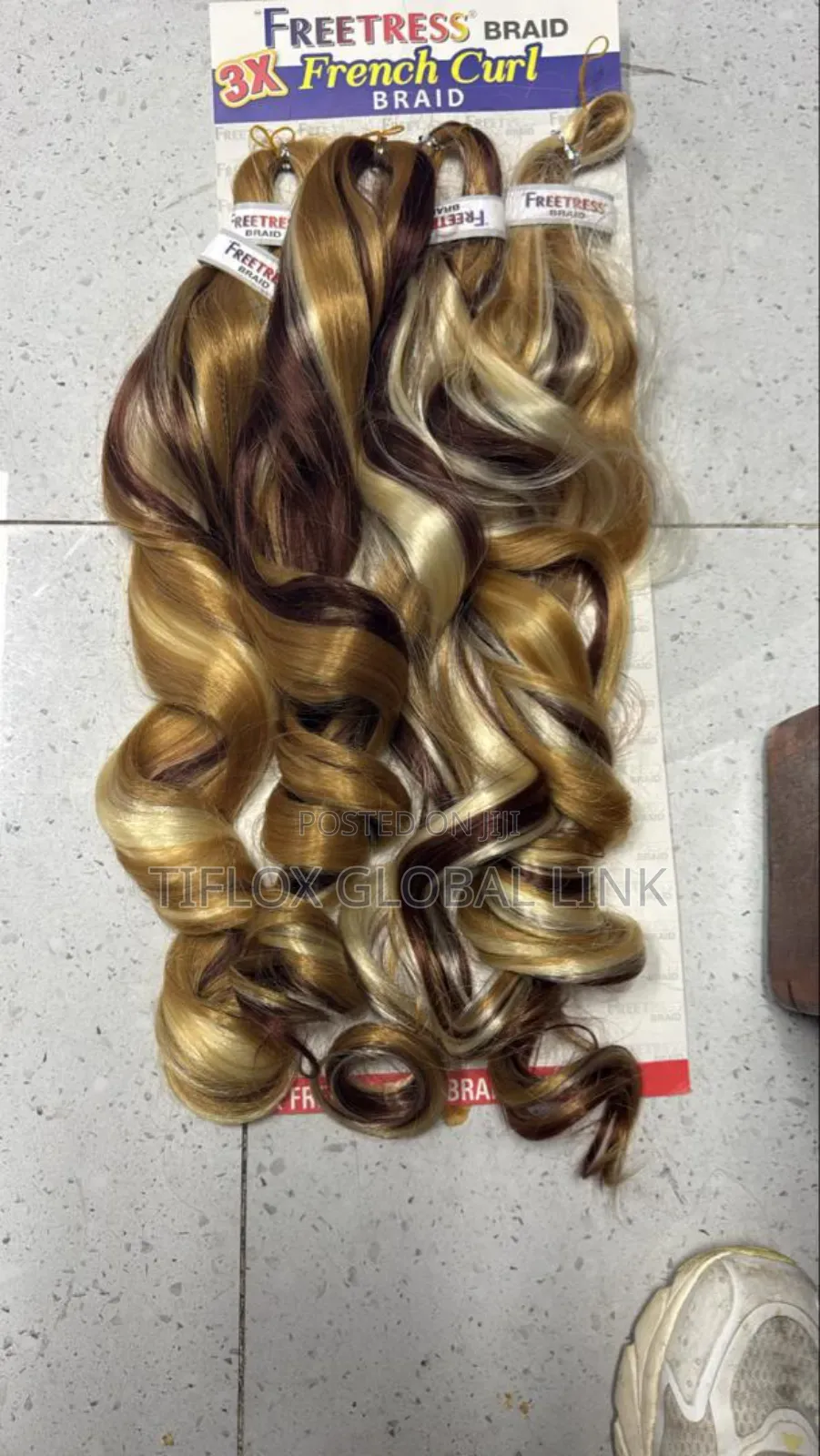 22"French Curly Braid Hair