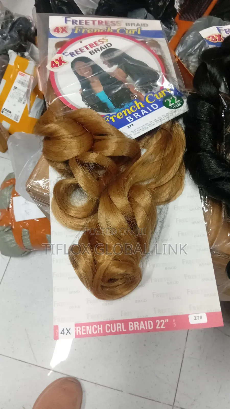 22"French Curly Braid Hair