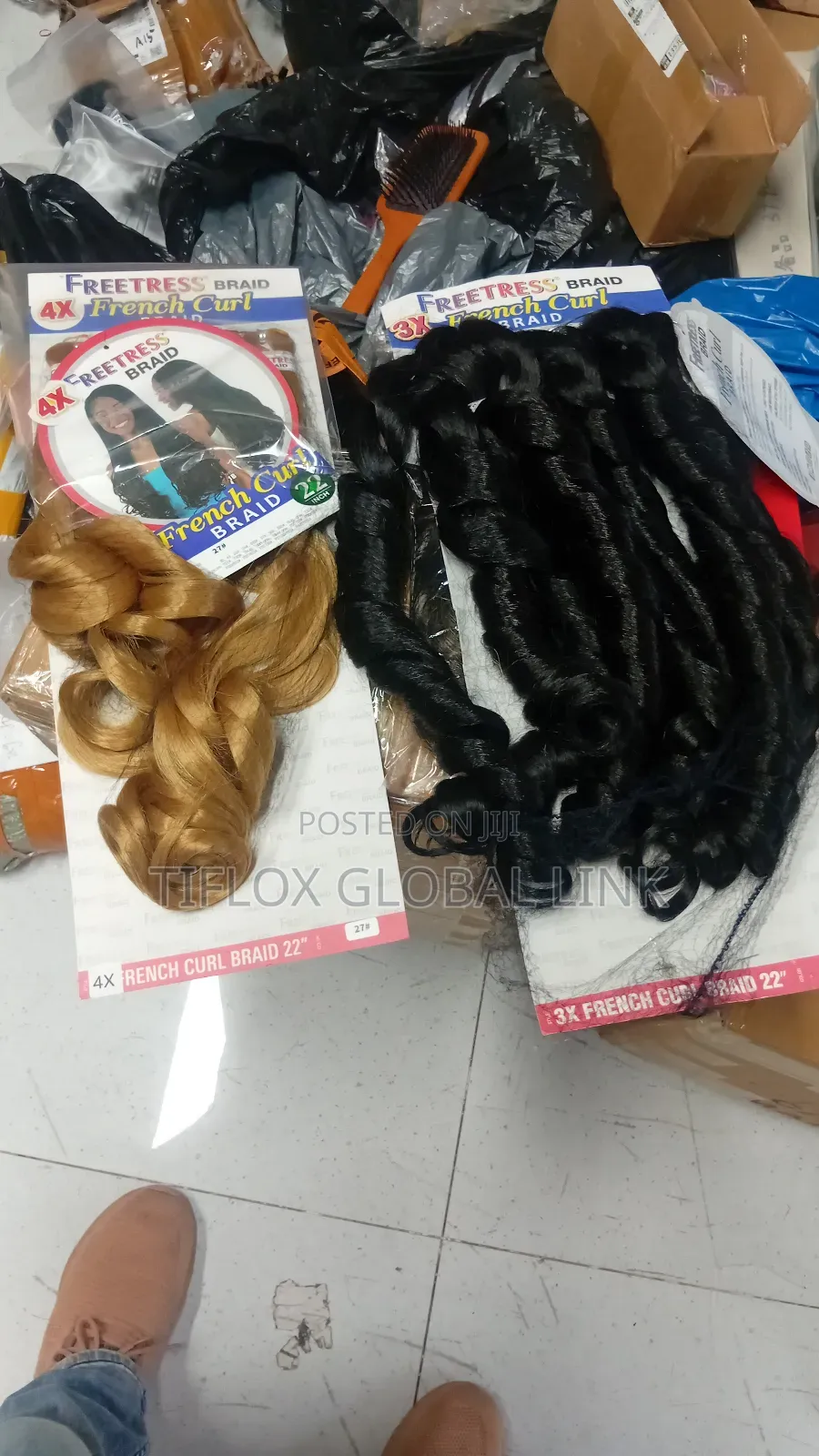 22"French Curly Braid Hair
