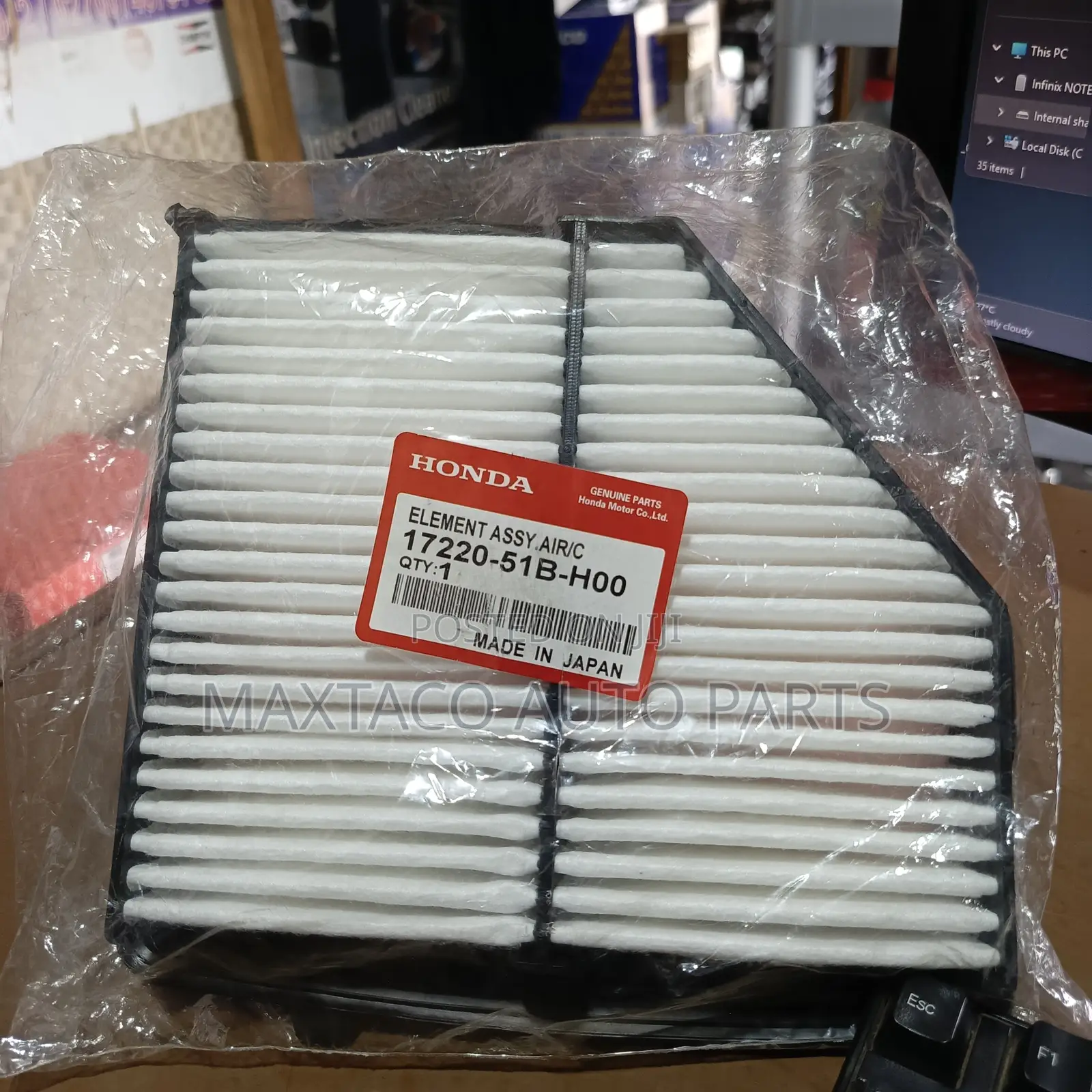 Honda 17220-51b-h00 Air Filter For Honda Hr-v 2016-2020