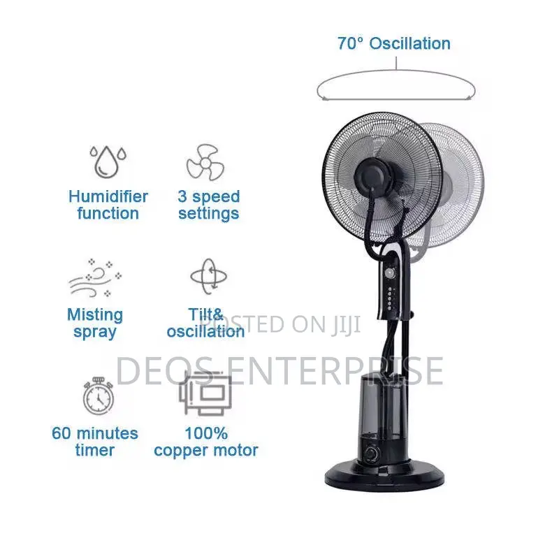 The Modern Design 1-4 Hour Auto-Timer Misting Fan