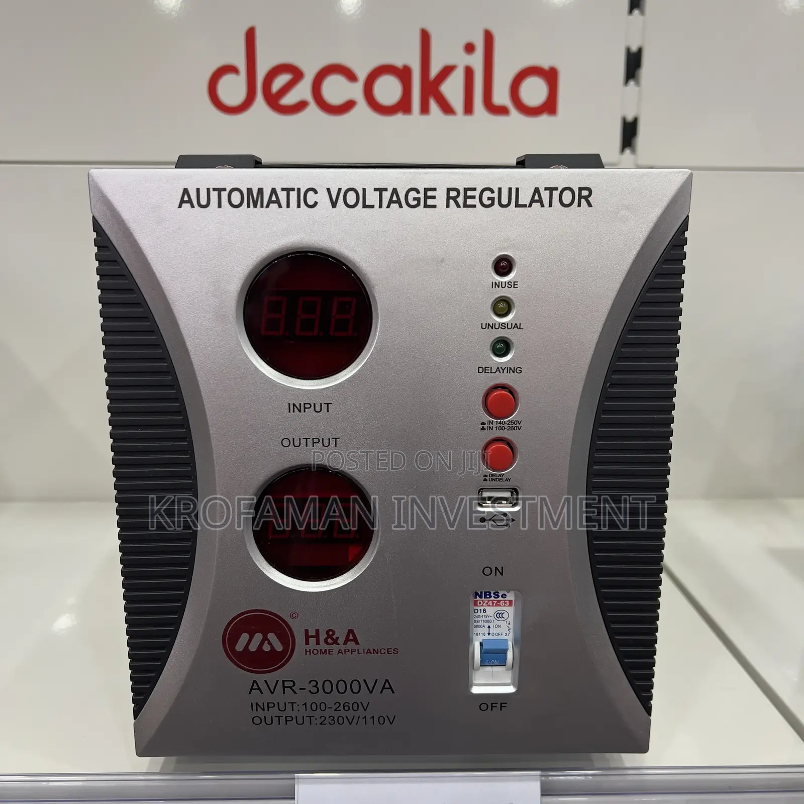 H A Automatic Voltage Regulator 3000va