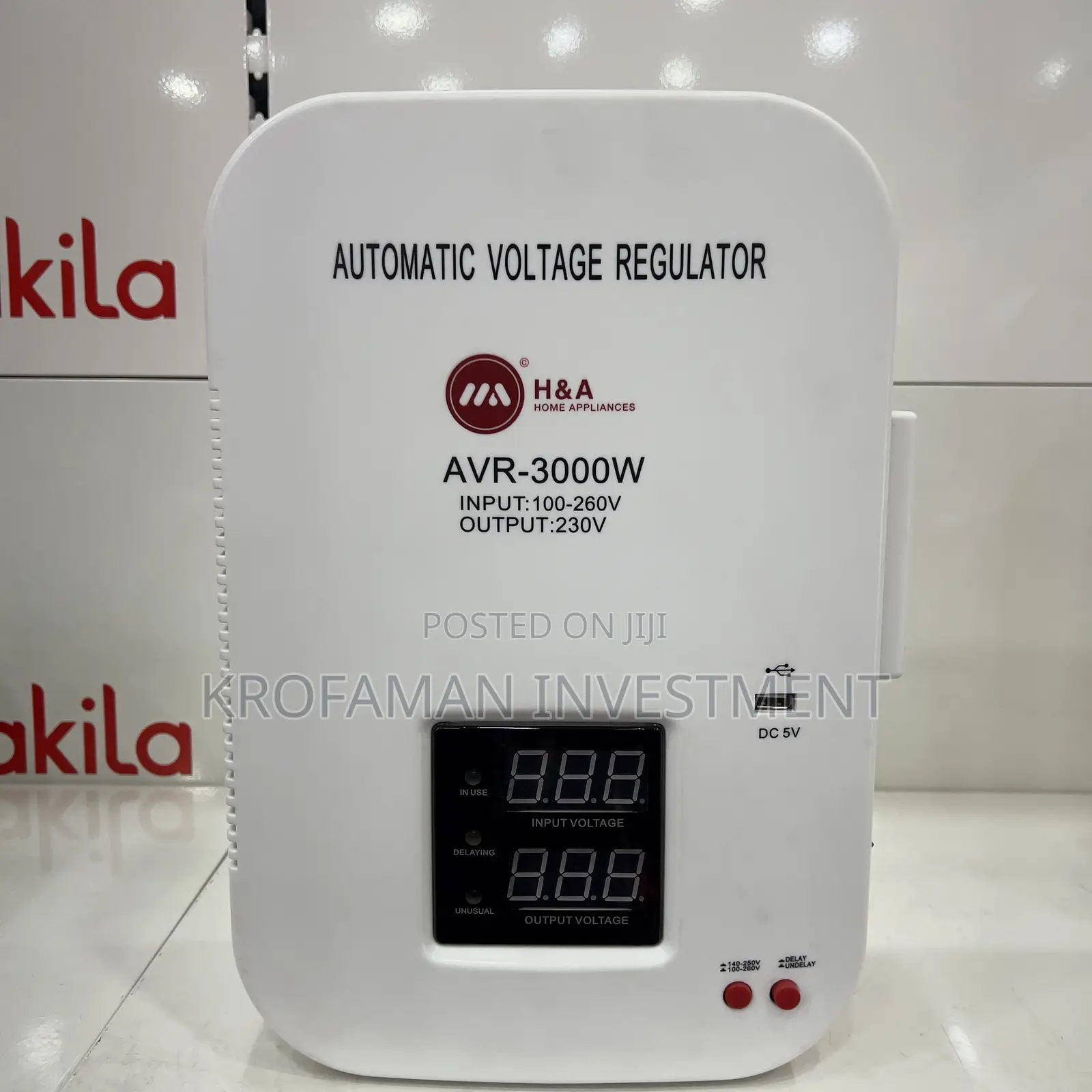 H A Wall Mounted Automatic Voltage Regulator 3000w