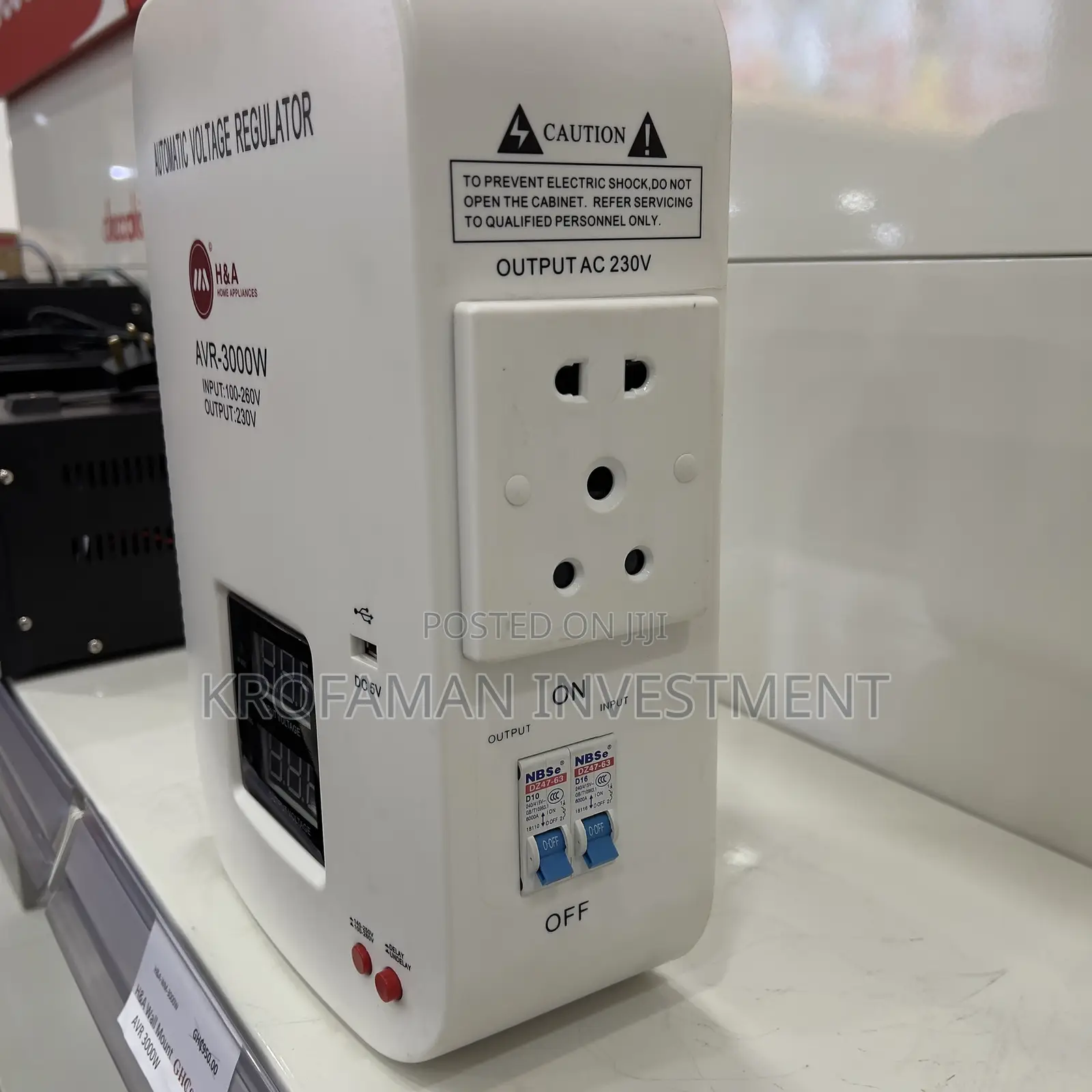 H A Wall Mounted Automatic Voltage Regulator 3000w