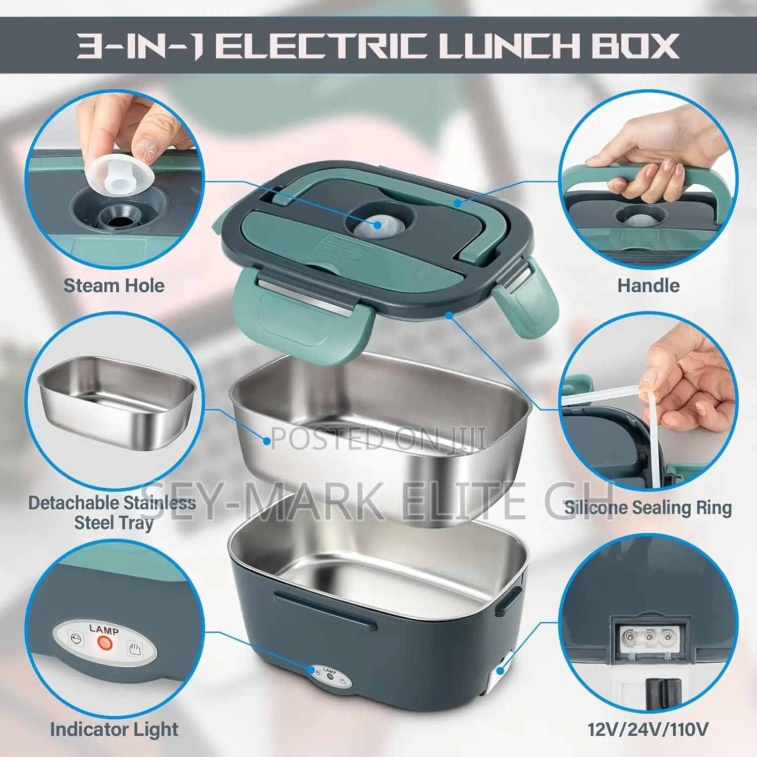 Portable Electric Lunch Box Warmer With Bag