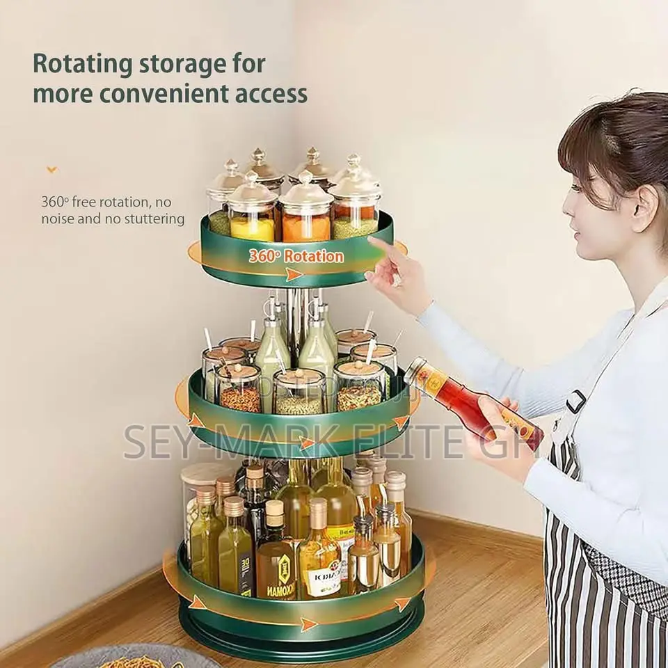 3 Tier Rotation Multifunctional Spice Rack