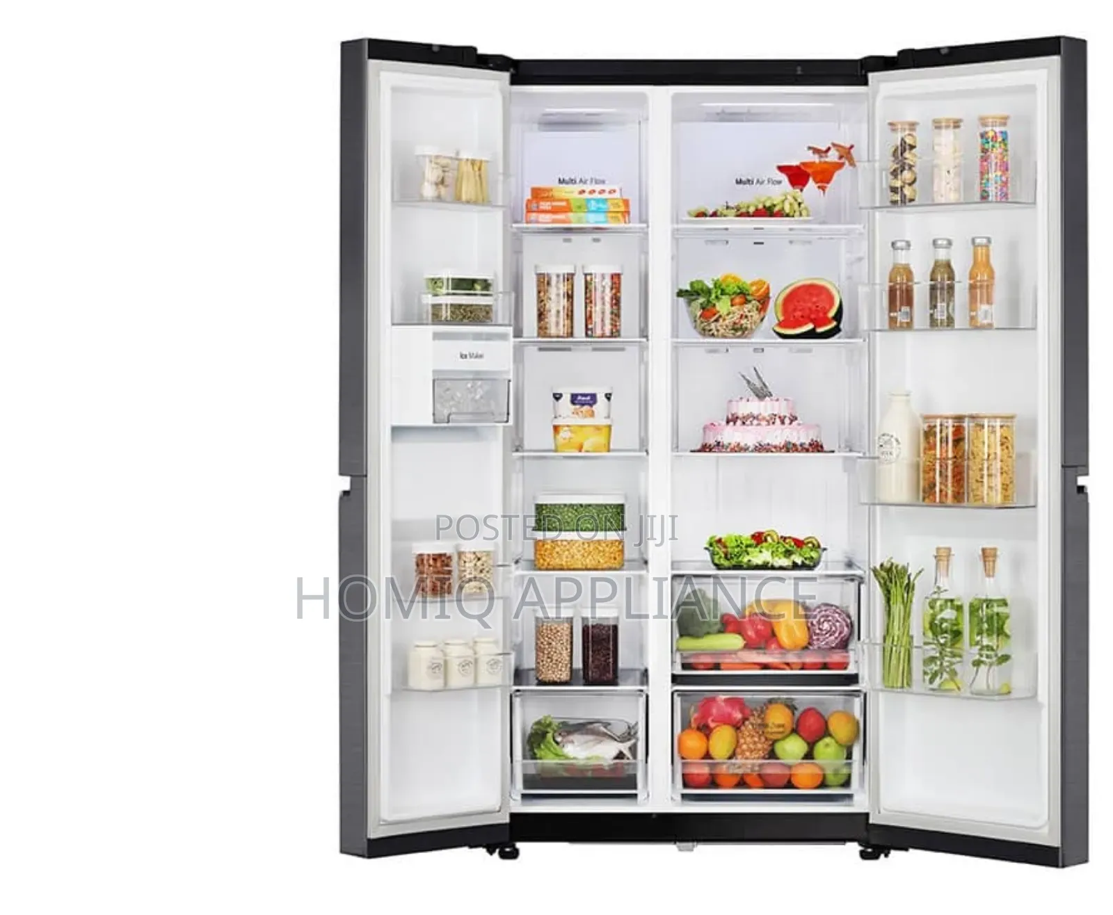 Lg 674litrs Side-by-Side Refrigerator With Multi Air Flow Gc-B257kqjw