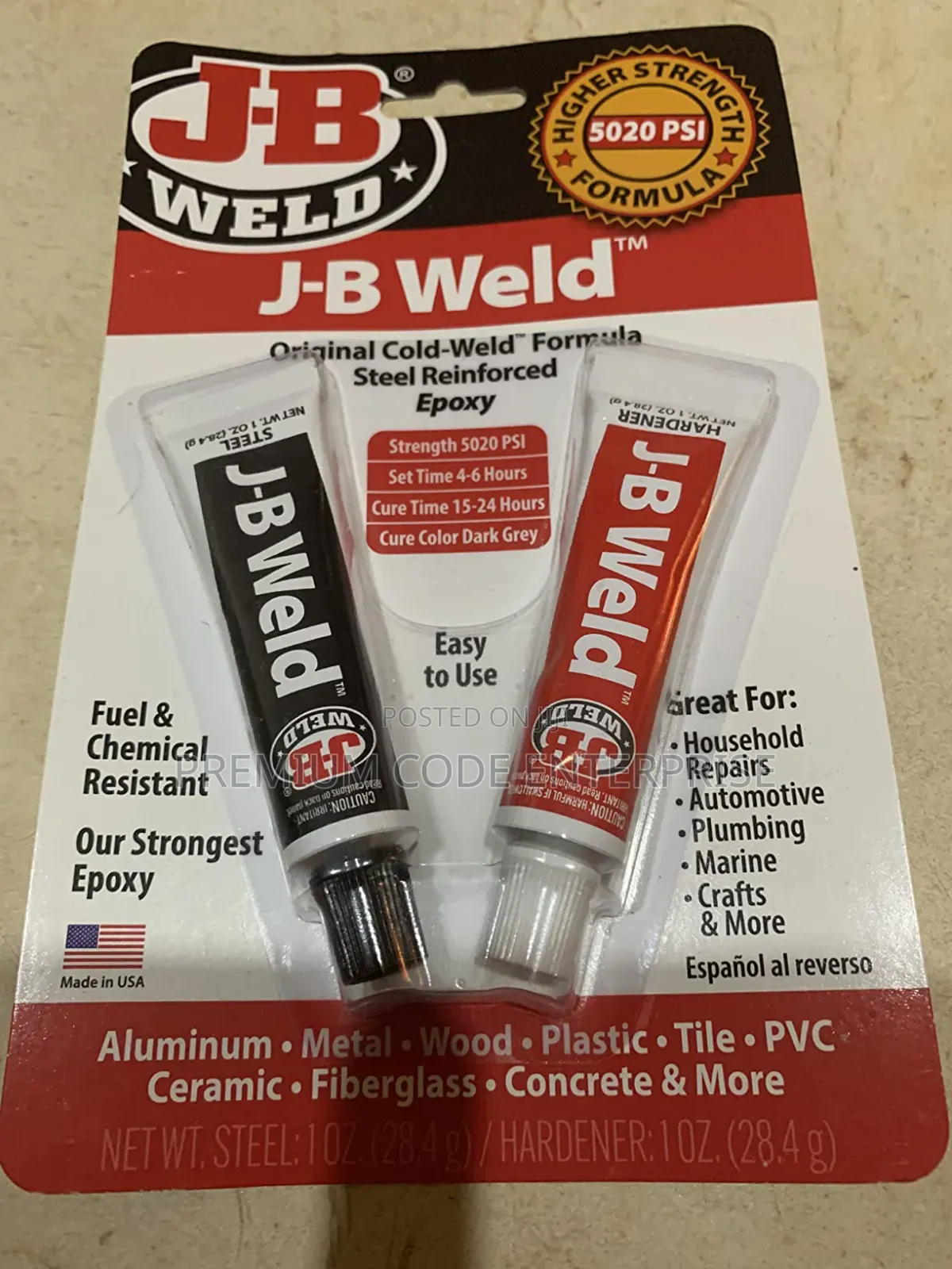 Cold-weld Steel Epoxy – Strong Metal, Wood, Plastic Repair Glue