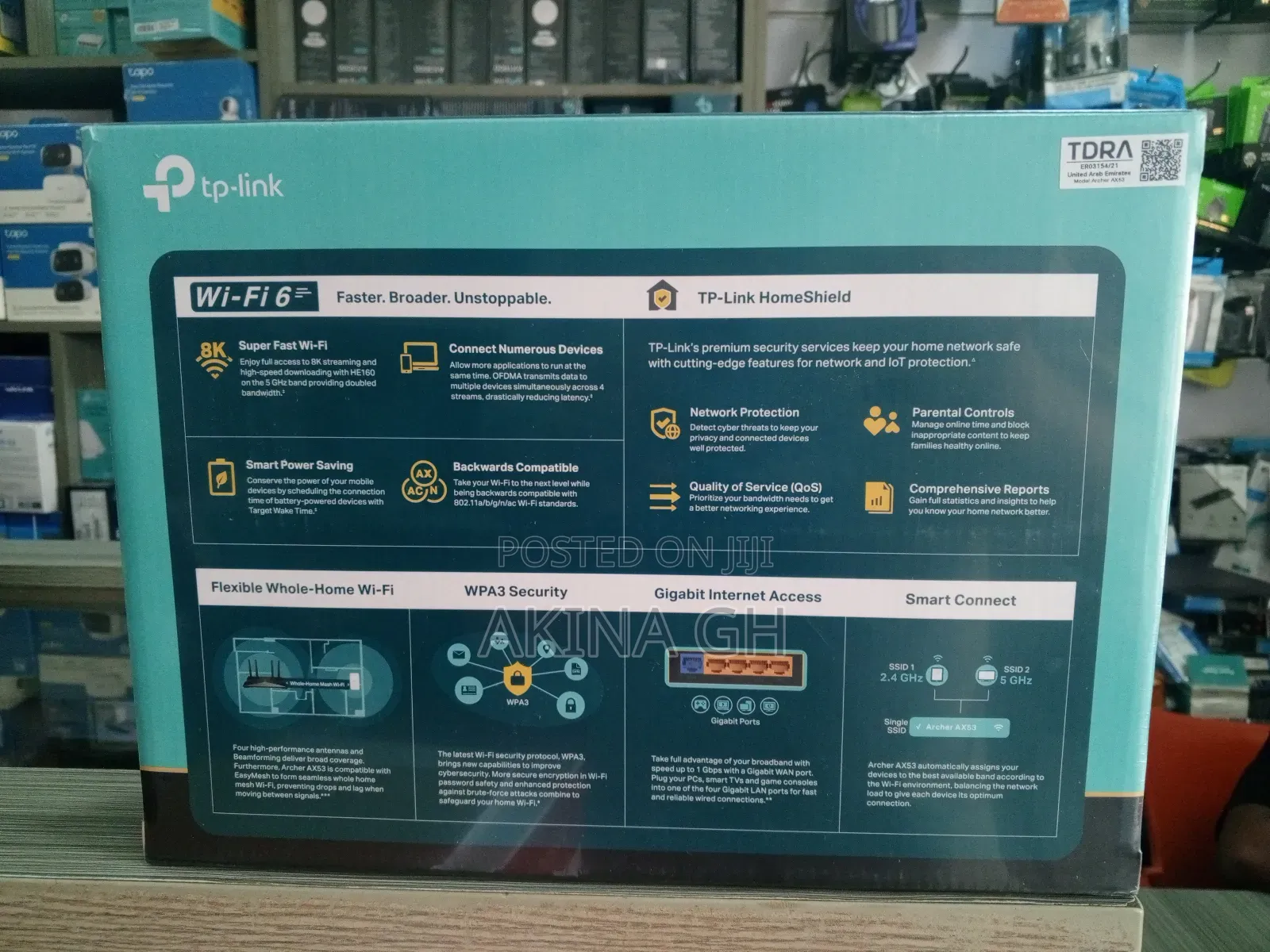 TP-Link Archer Ax53 Dual Band Gigabit Wi-Fi 6 Router Ax3000