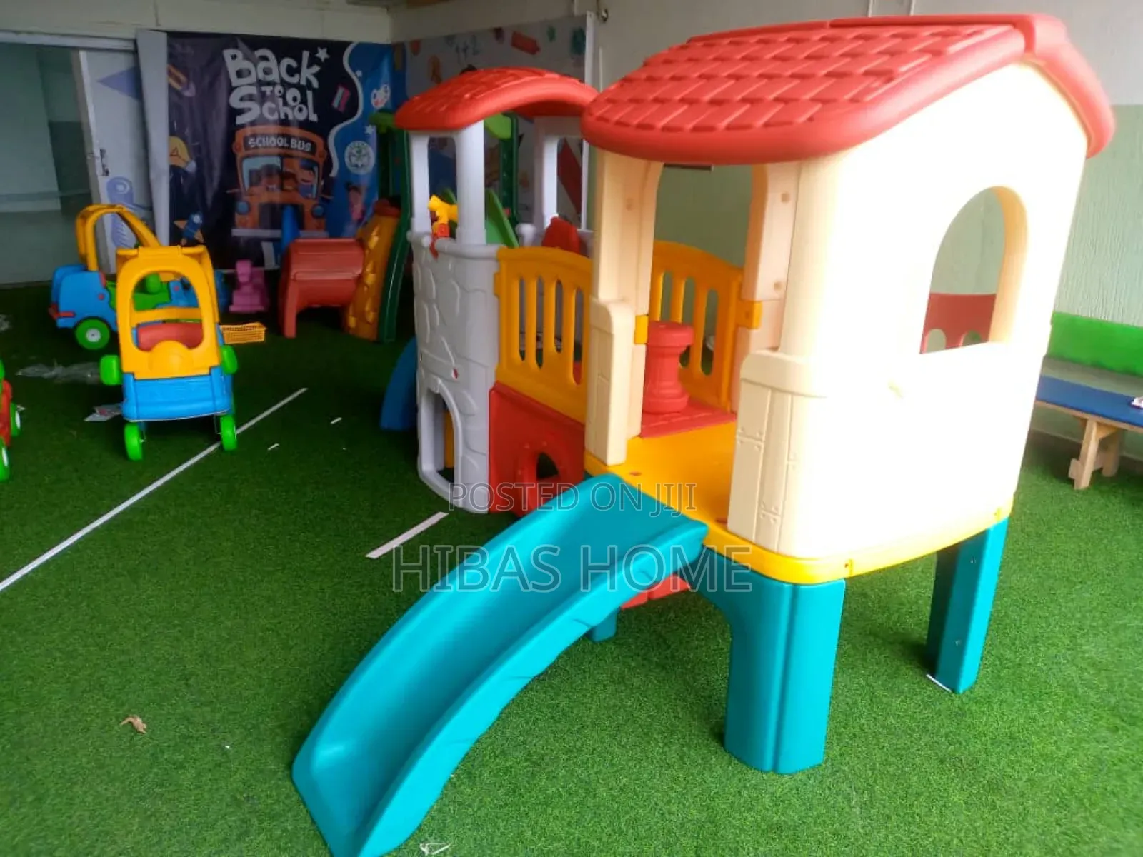 Children Clubhouse Climbing Tunnel With Slide