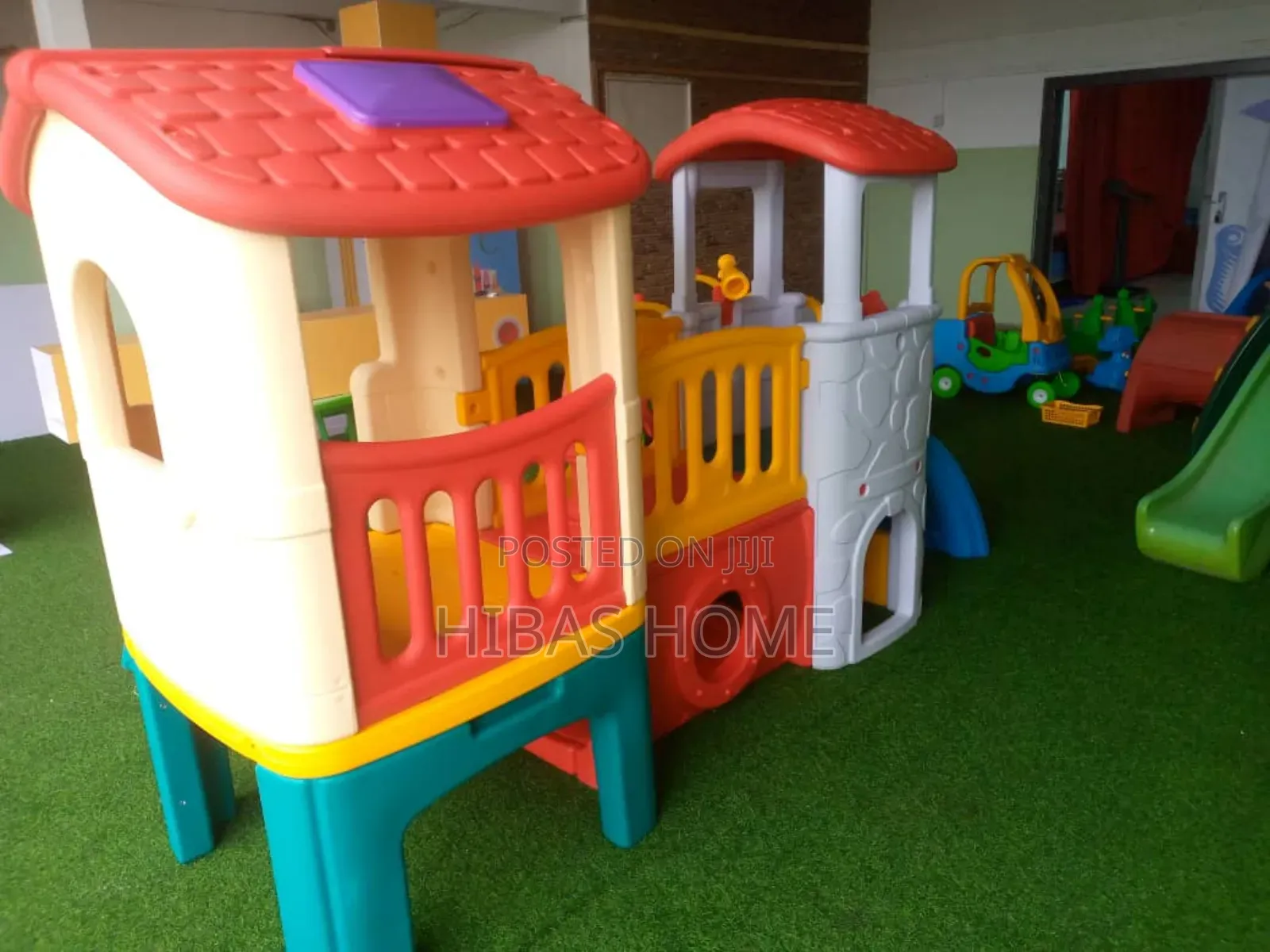 Children Clubhouse Climbing Tunnel With Slide