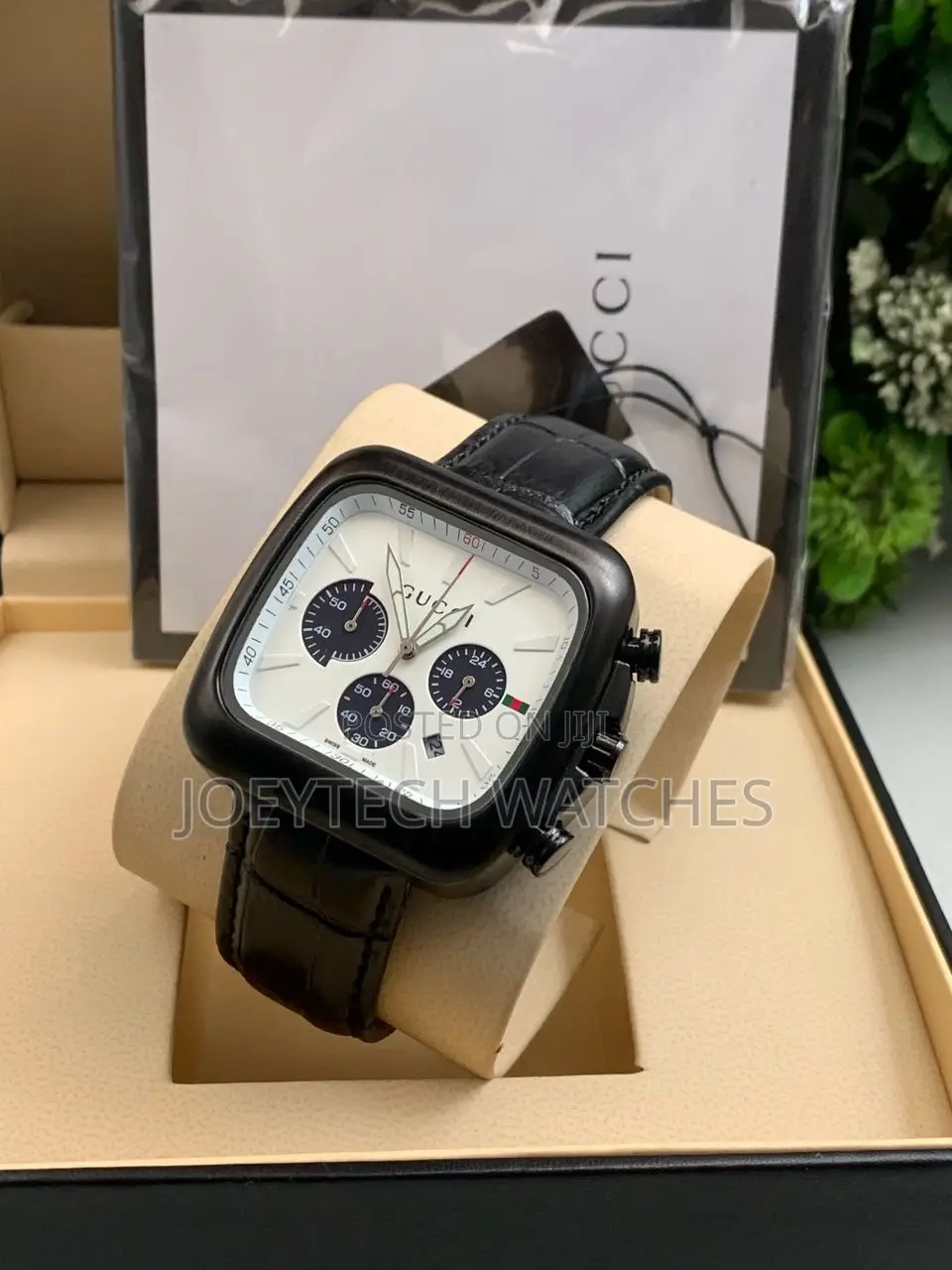 Genuine Leather Strap Gucci Designer Watch