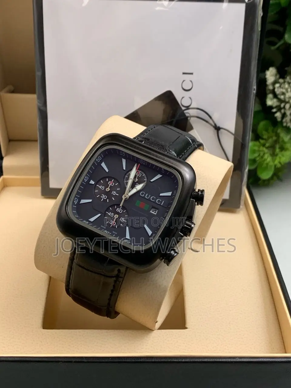 Genuine Leather Strap Gucci Designer Watch