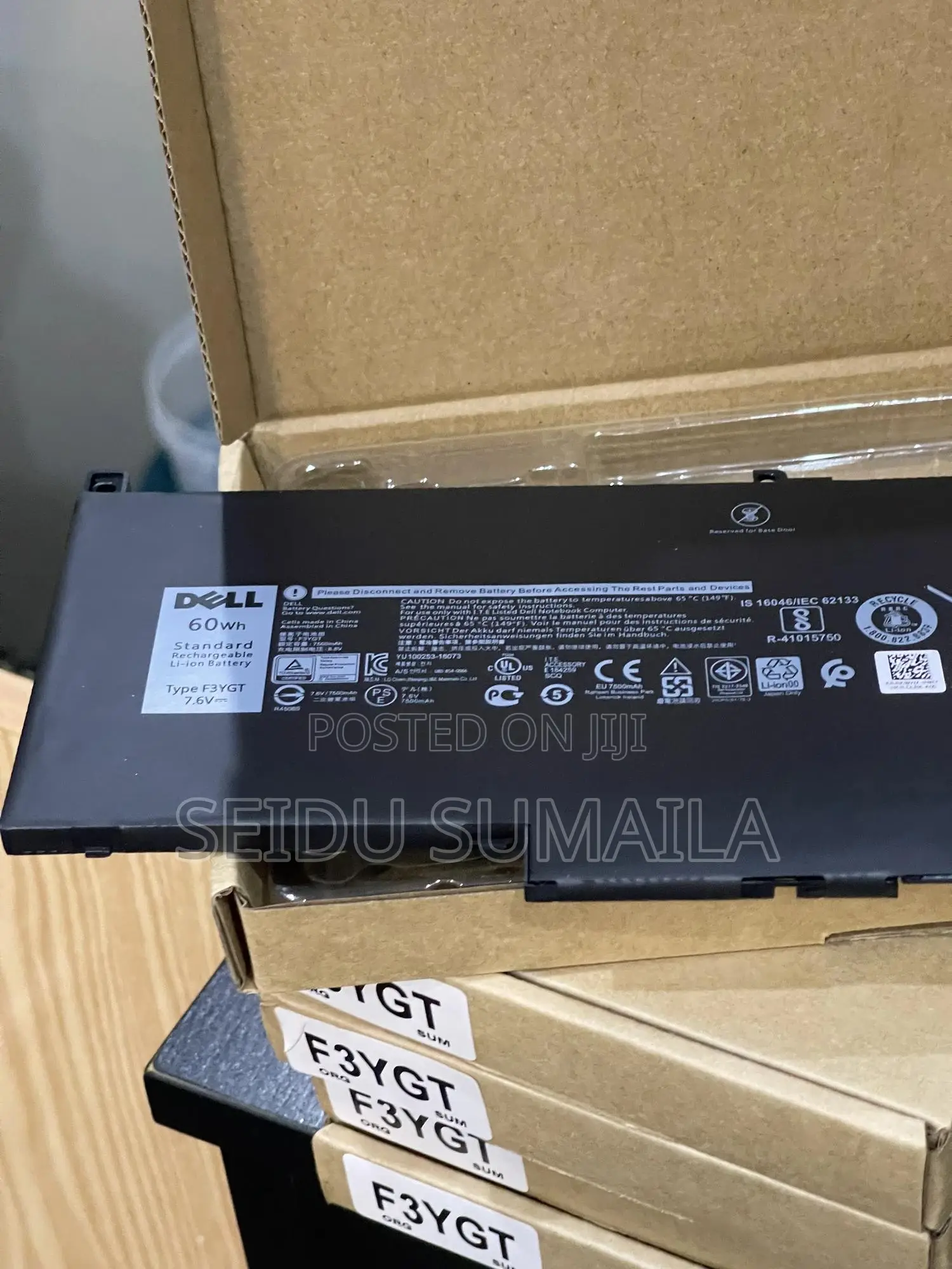 F3ygt Dell Battery ( 7480, 7280, )