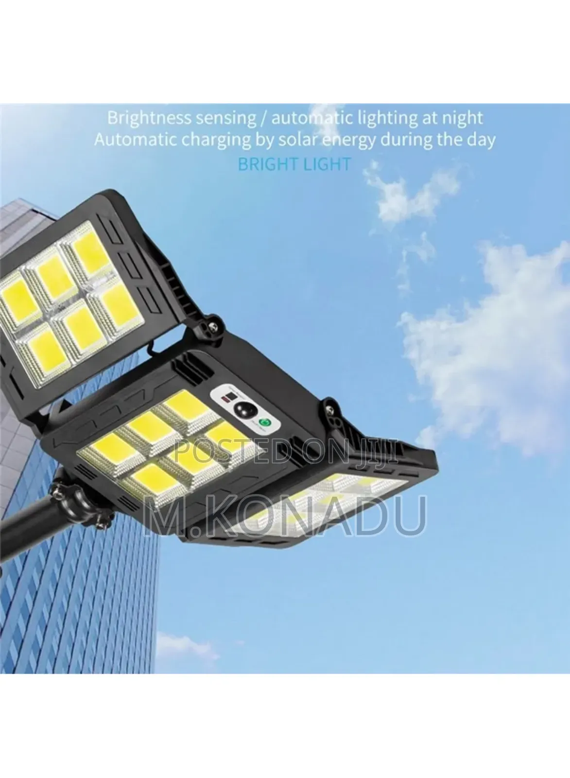 Solar Streetlight Cob Motion Sensor With 3 Headsmodes Life Waterproof
