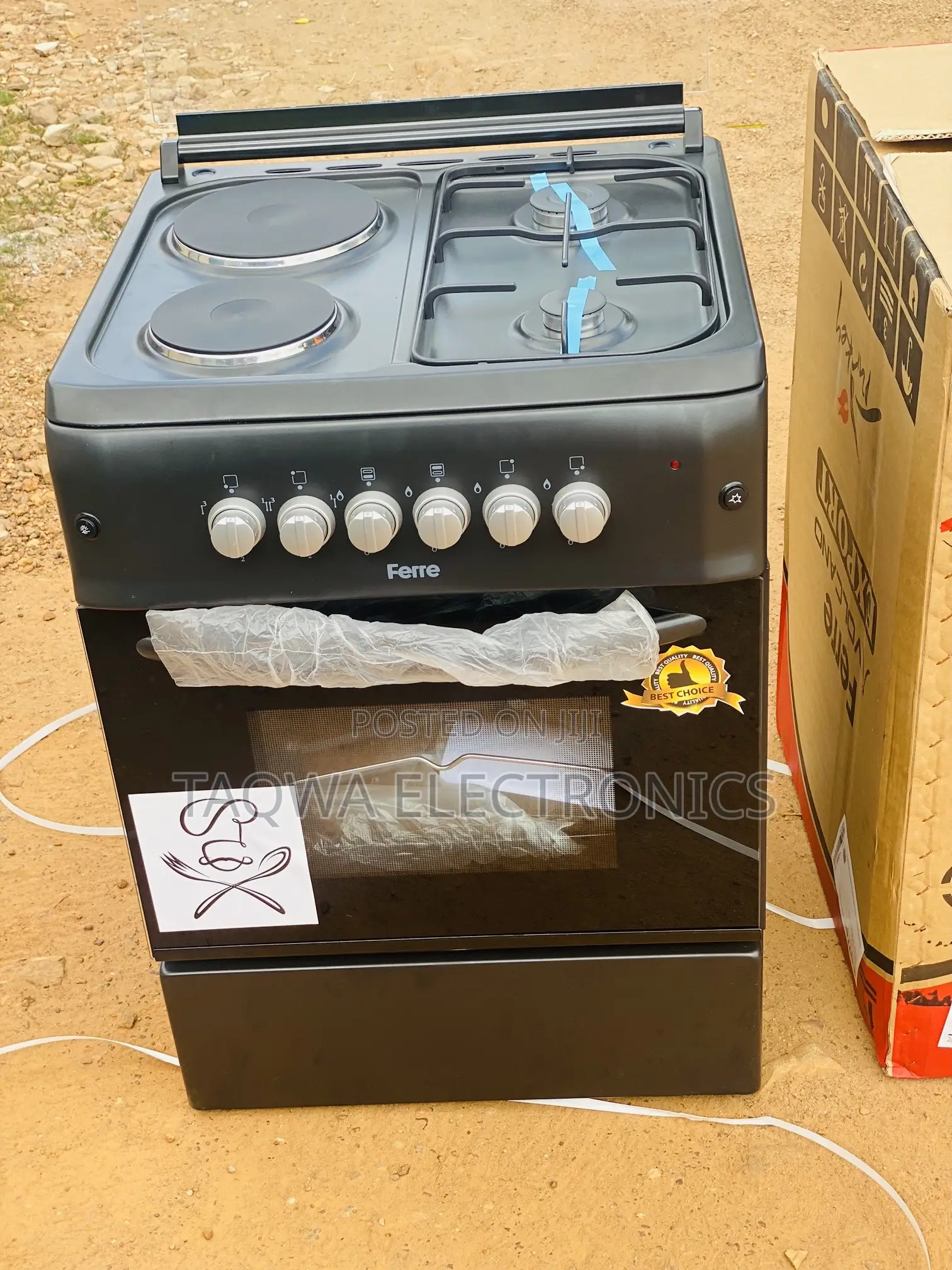 Black Color 60x60 Ferre Gas Cooker