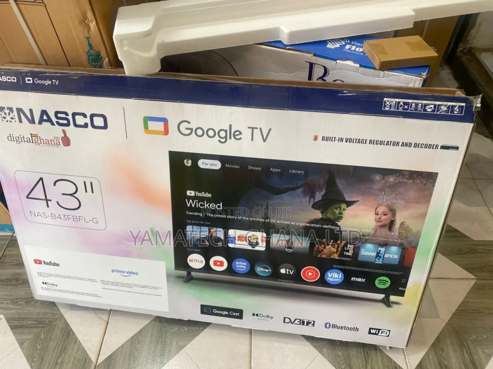 Quality Display Nasco 43 Inch Google Smart Tv With Bluetooth And Wifi