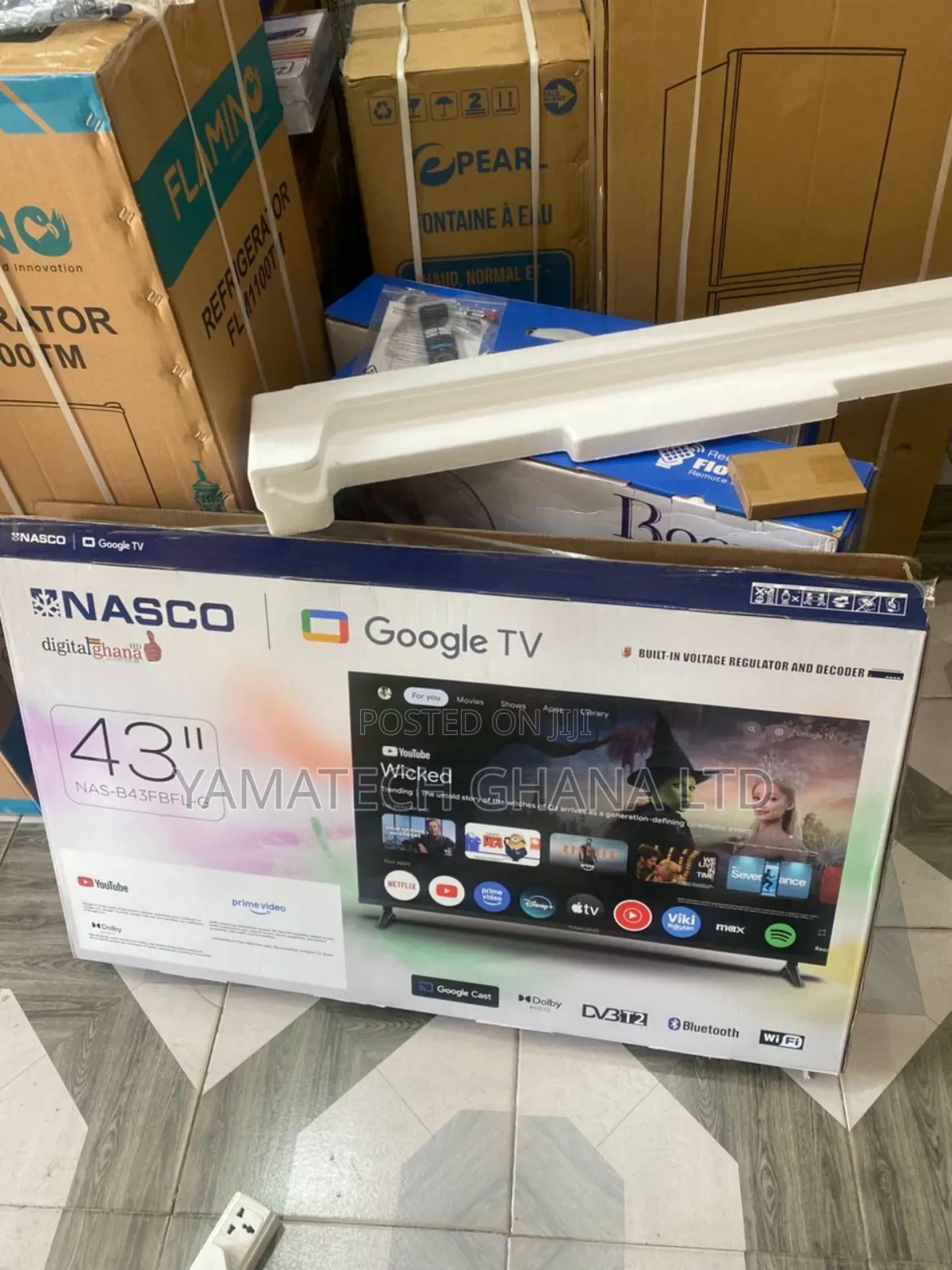 Quality Display Nasco 43 Inch Google Smart Tv With Bluetooth And Wifi