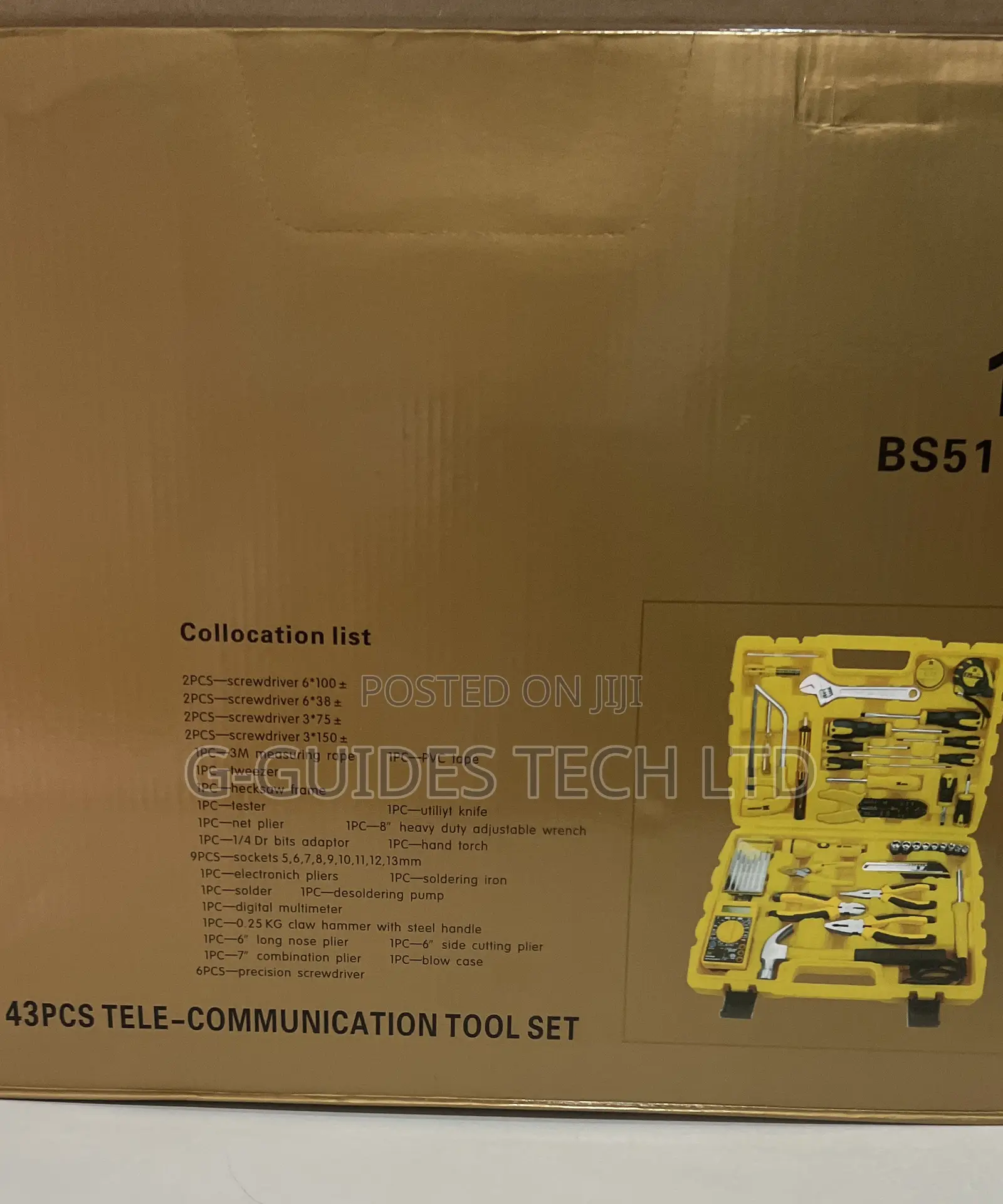 Bosi 43pcs Hardware Tool Kit, 43-piece Tele-communication Tool Set