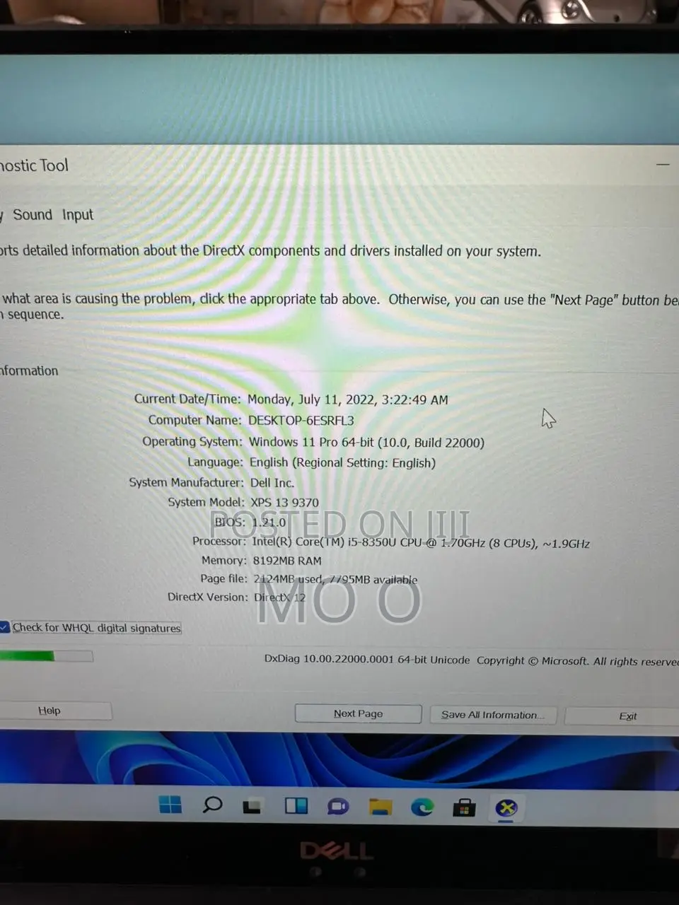 Laptop Dell XPS 13 8GB Intel Core I5 SSD 256GB