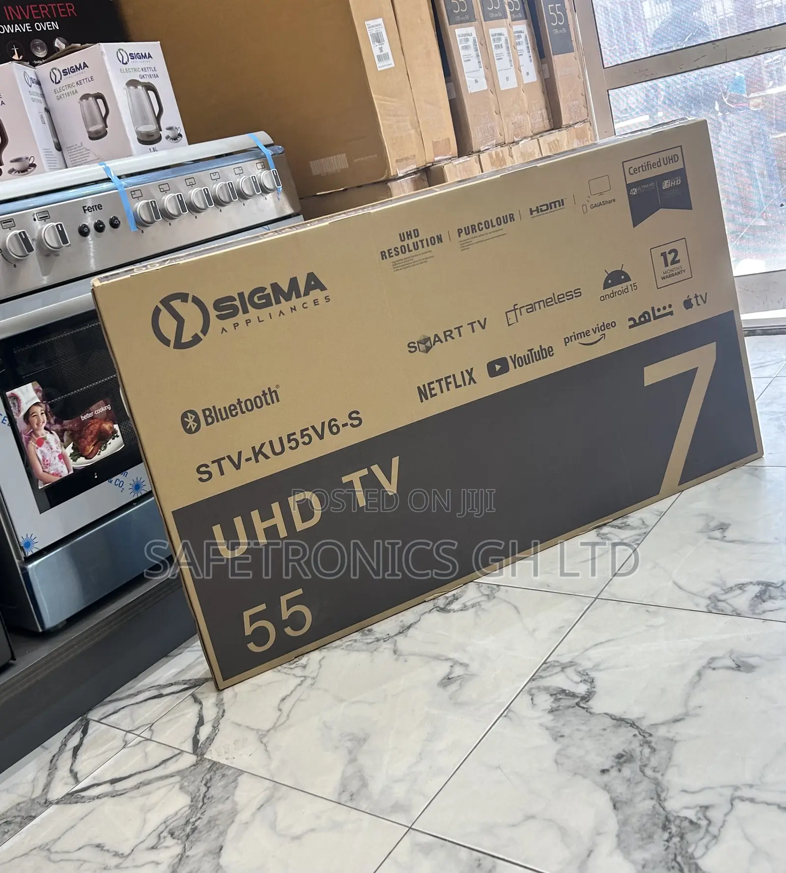 Premium New 55 Inch Smart Uhd Sigma Clear Sleek Android Tv