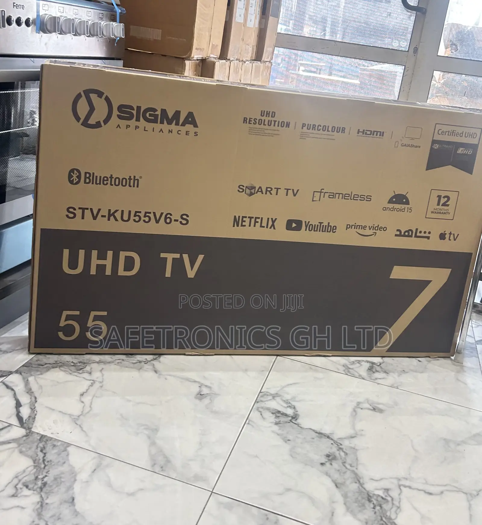 Premium New 55 Inch Smart Uhd Sigma Clear Sleek Android Tv