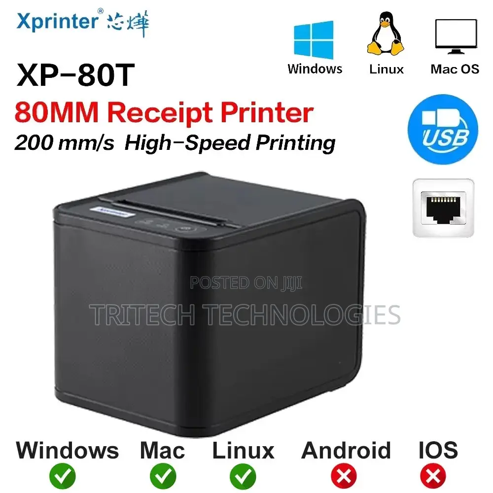Xprinter Xp-80t Thermal Receipt Printer 80mm
