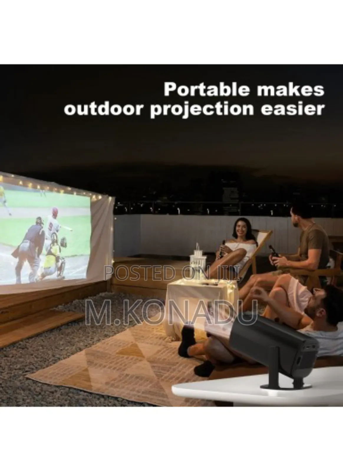 Mini Projector Android,Wifi Bluetooth-compatible Home Inch -black