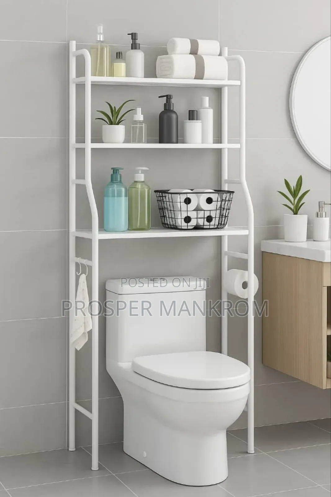 Toilet Rack White in Color