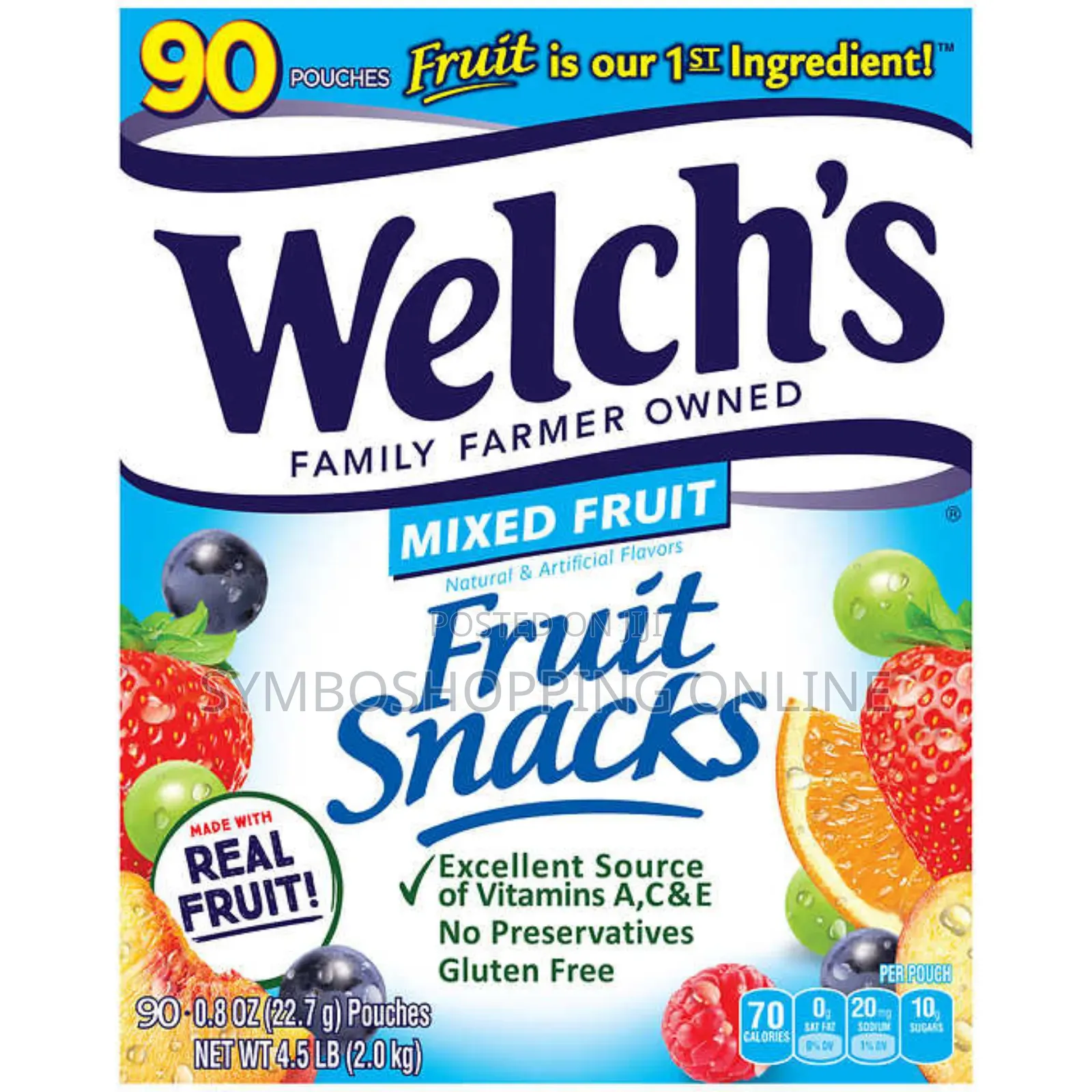 Welch's Fruit Snacks 90 Individually Packed in a Box