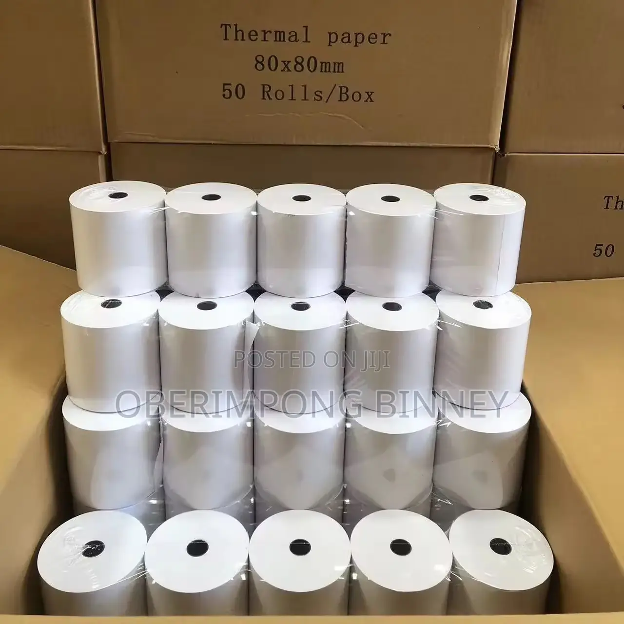 Thermal Paper Rolls 80x80mm Thick and Clear 50 Pieces in the Box