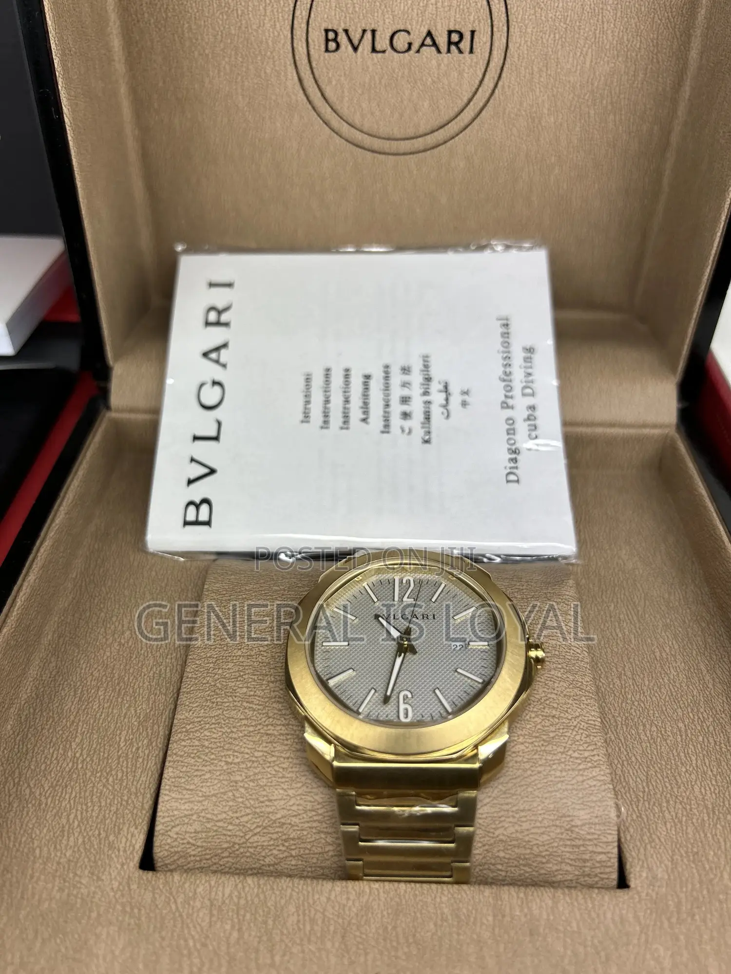 Bvlgari Diagono Scuba In Yellow Gold Grey Dial