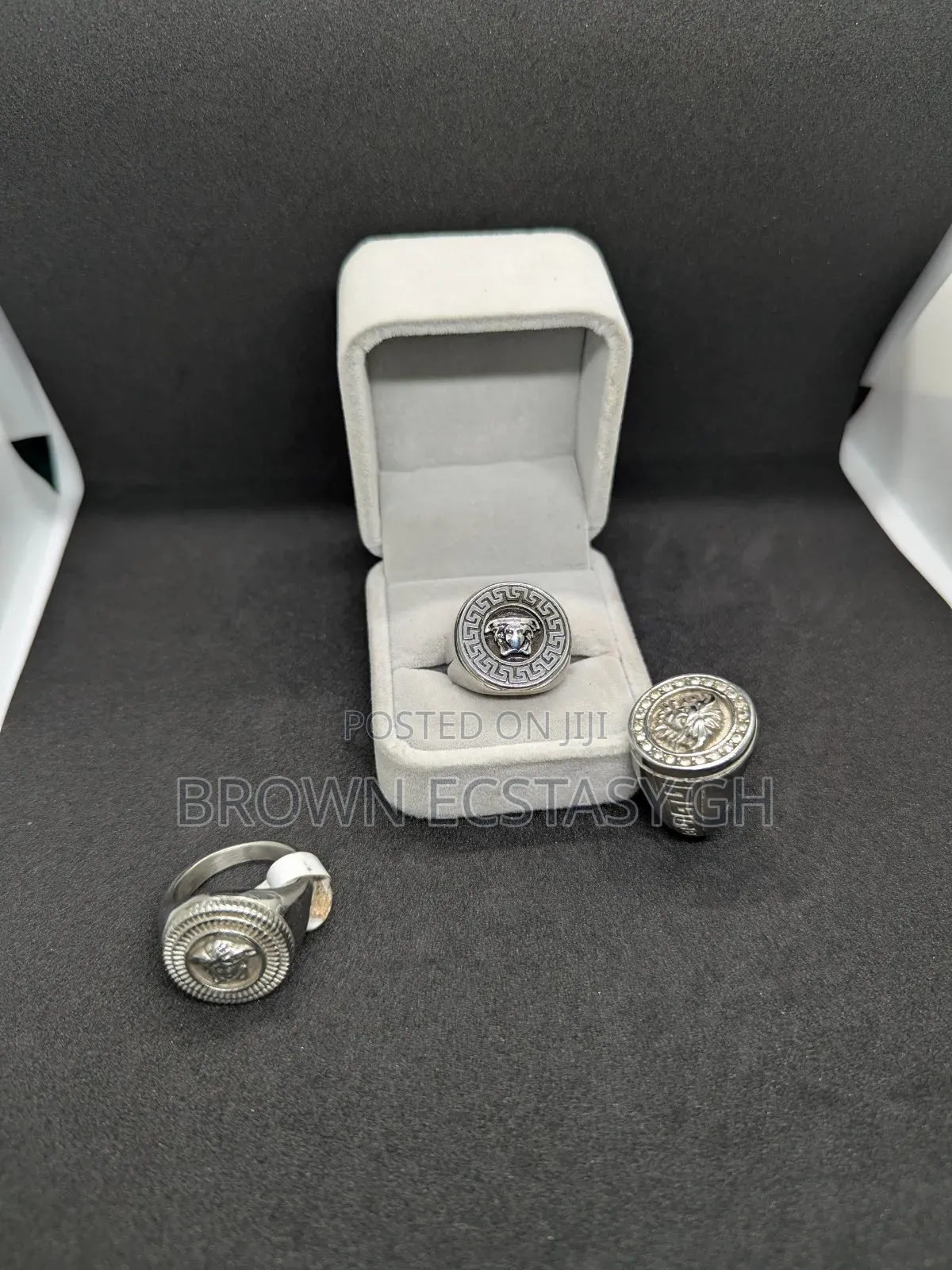 Versace Stainless Steel Rings (Swipe for More)
