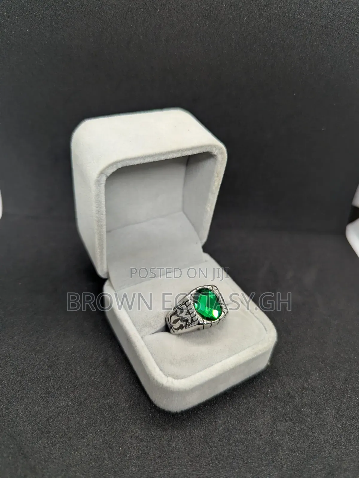 Green Stone Rings (Stainless Steel)