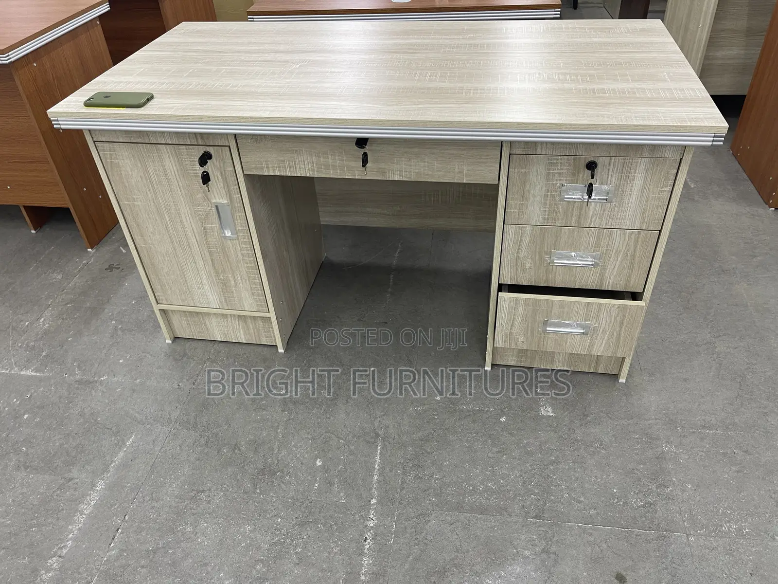 Wooden Office Table With Drawers