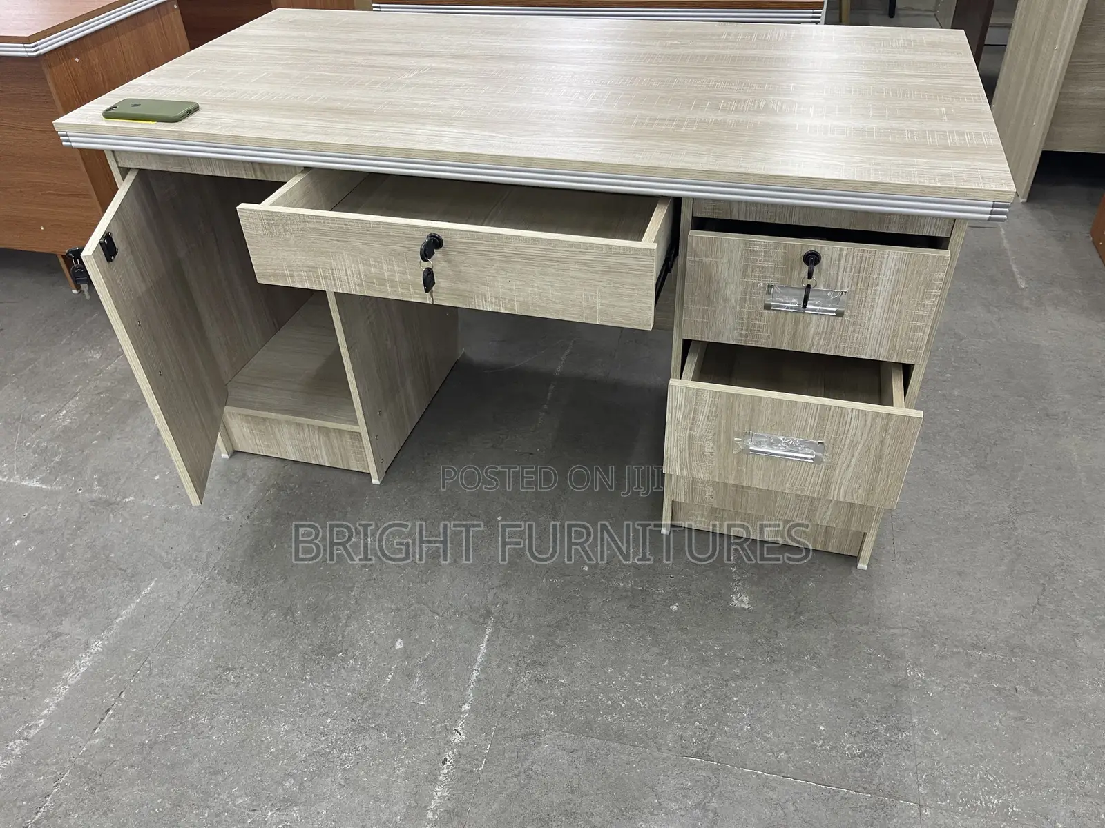 Wooden Office Table With Drawers