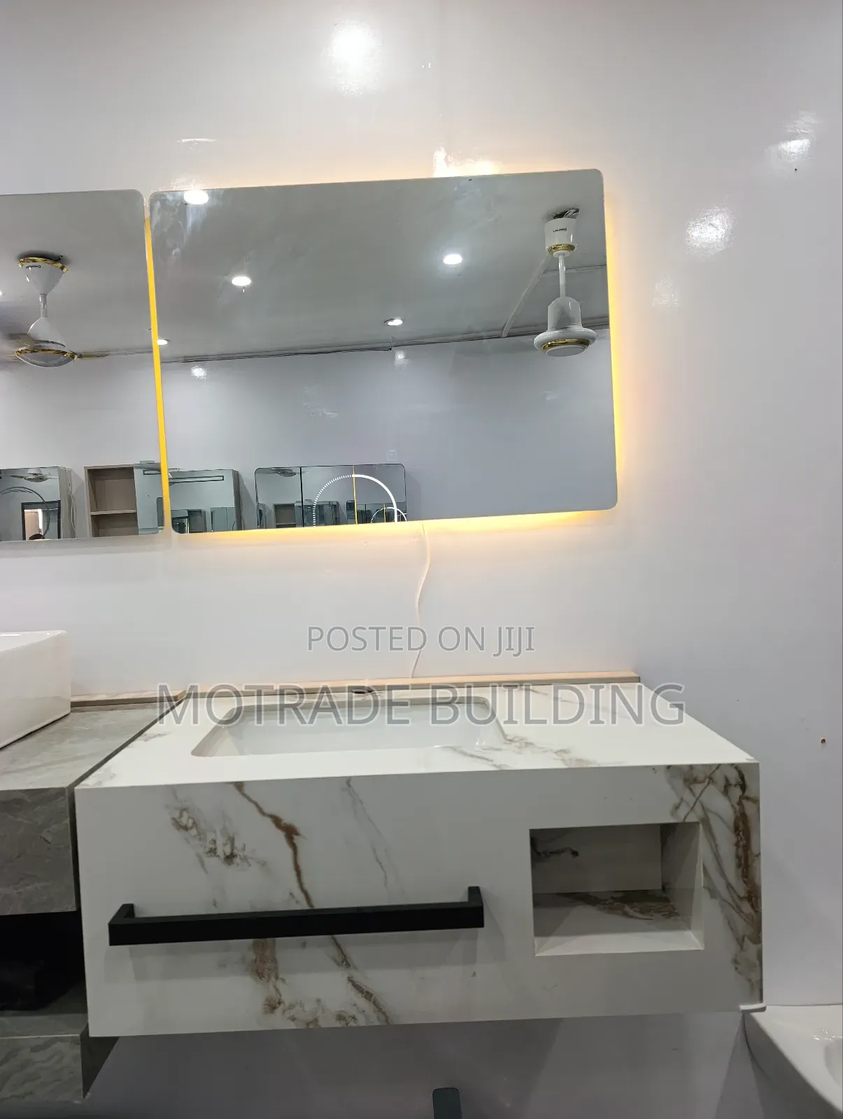 Marble Vanity 80 Cm ... Led Mirror