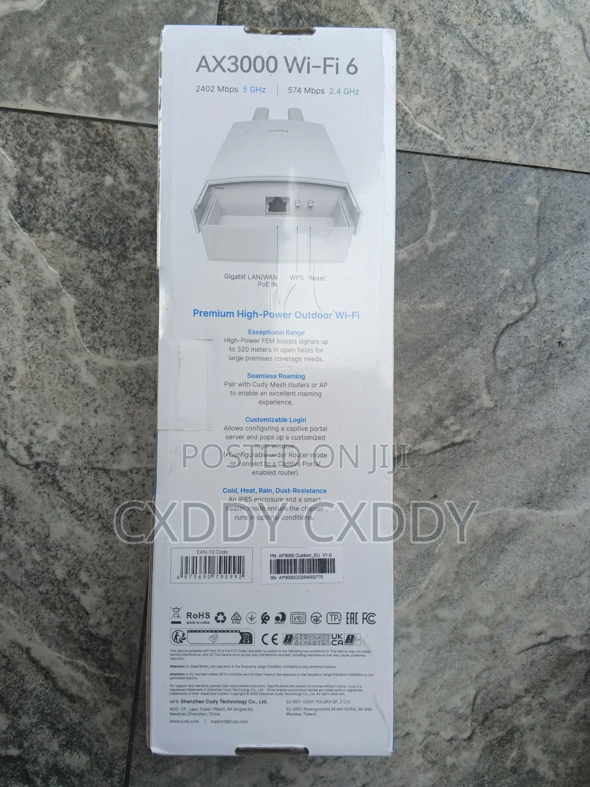Cudy Ax3000 Outdoor Ap | 320m Long Range