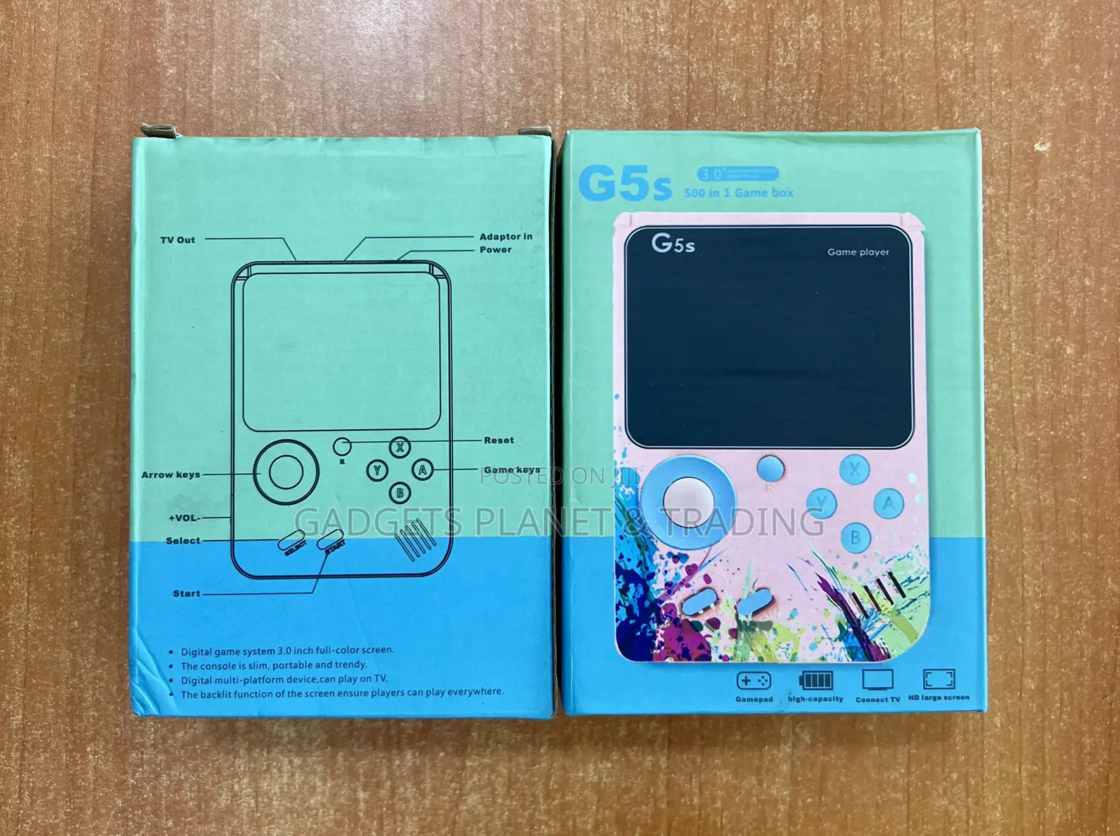 G5s Retro Handheld Game Box Bult-in 500 Game - 3"
