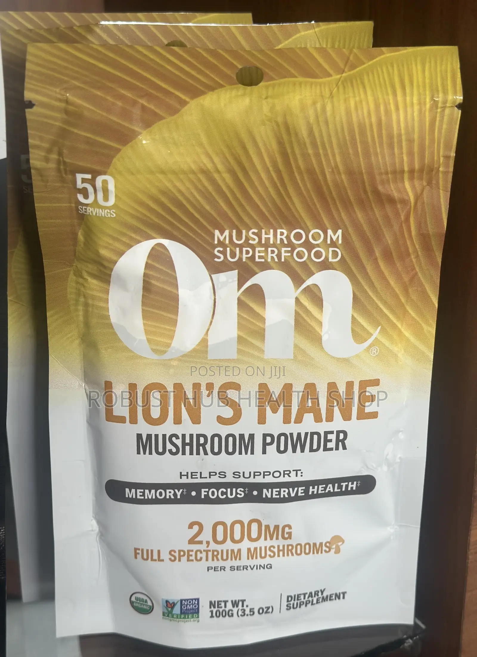 Om Lions Mane Mushroom Powder